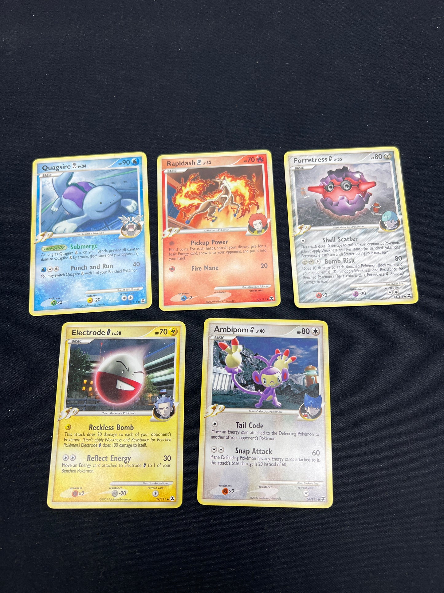 Auction Lot 34: Pokemon Cards Lot of 5 Mid Era Commons Uncommons Conditions Vary