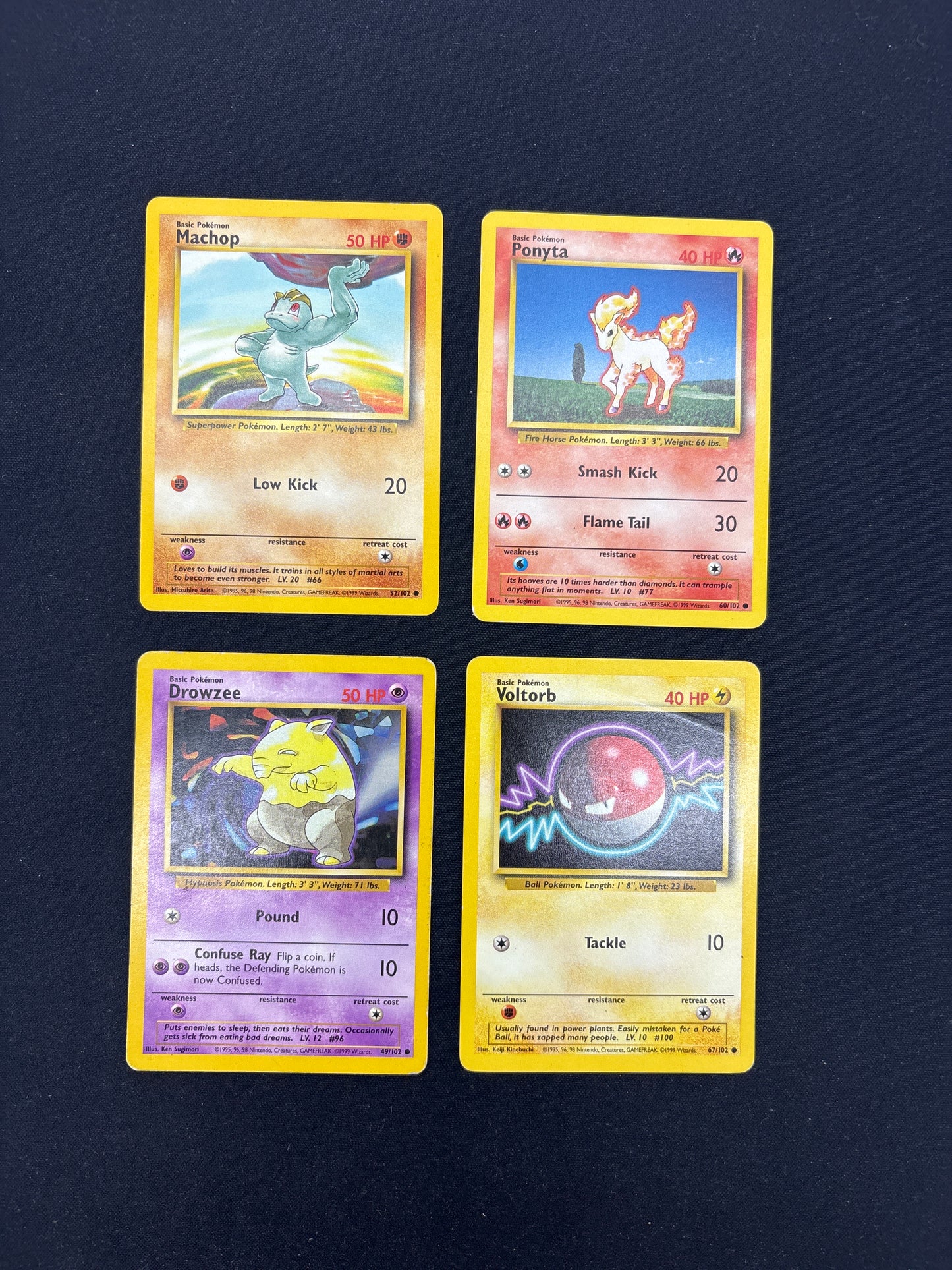 Auction Lot 347: Pokemon Cards Lot of 4 Base Set Common Uncommons Conditions Vary