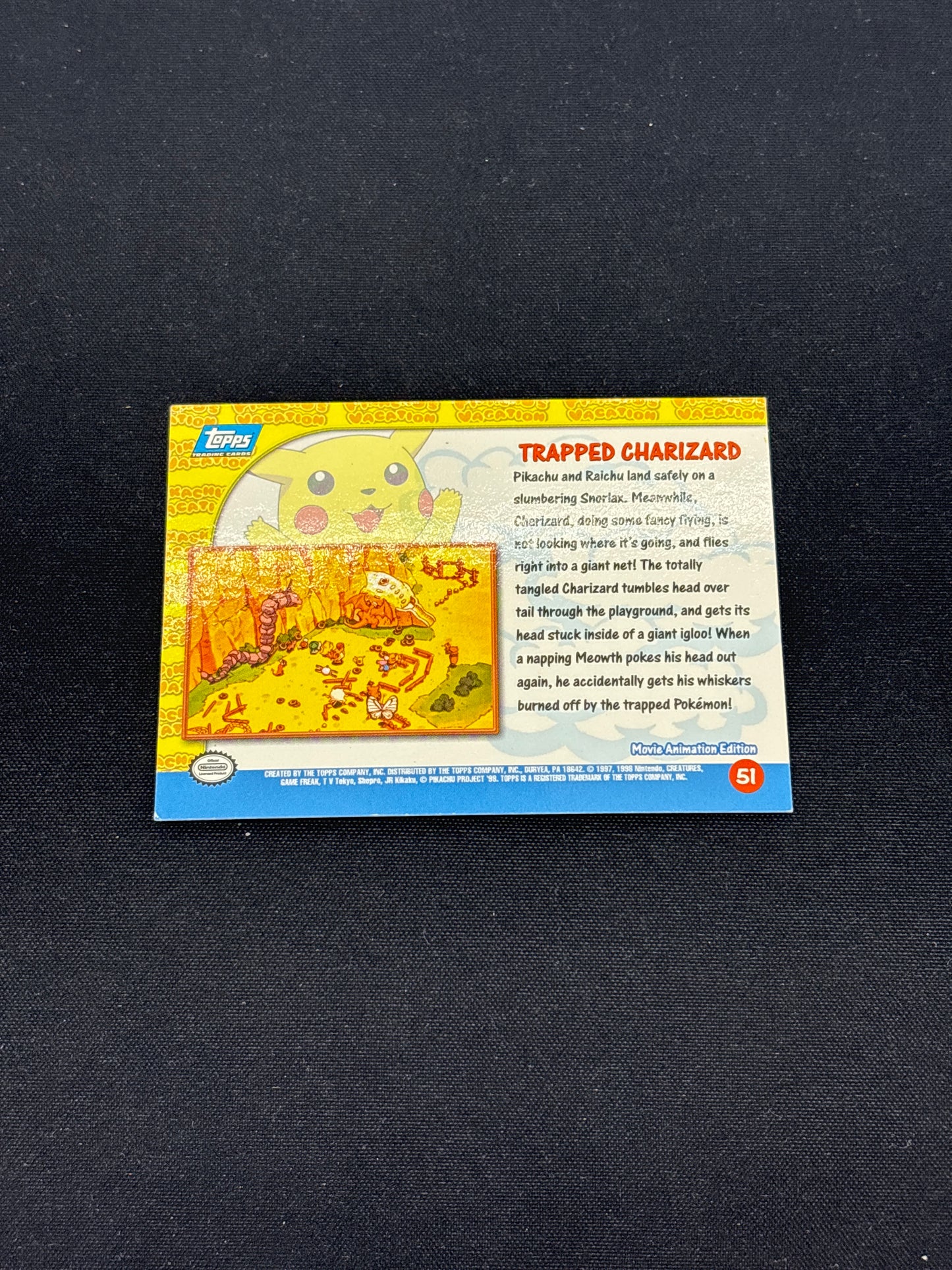 Auction Lot 485: Pokemon Topps Cards Trapped Charizard Holo Condition Vary
