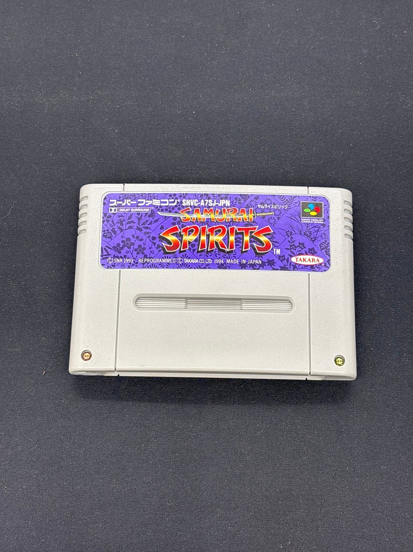 Auction Lot 118: Samurai Spirits Japanese Video Game Nintendo Super Famicom Loose