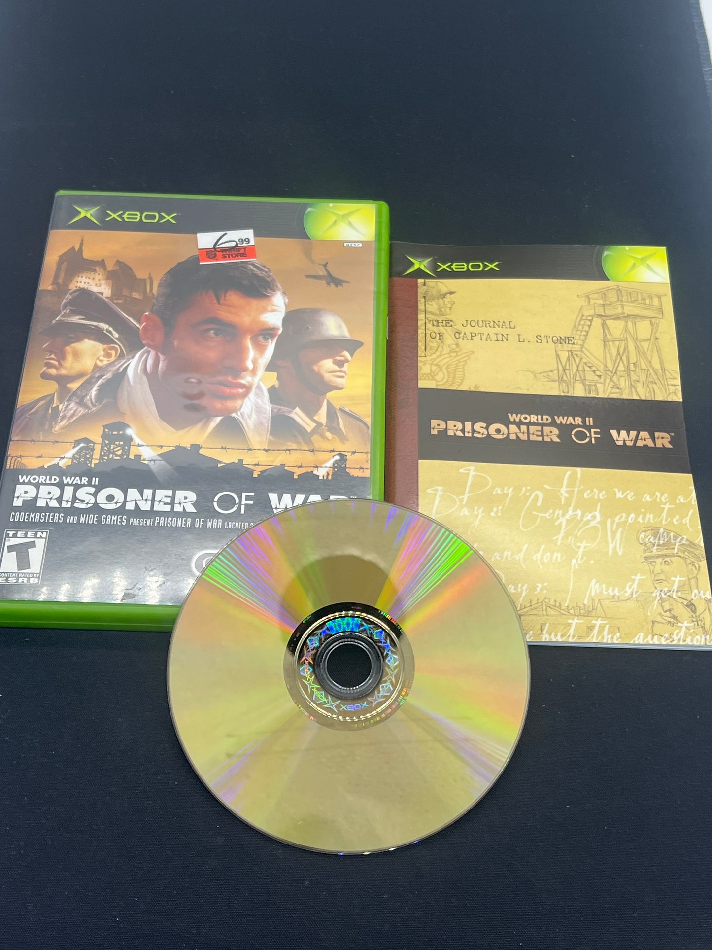 Auction Lot 91: XBOX Video Game Prisoner of War CIB