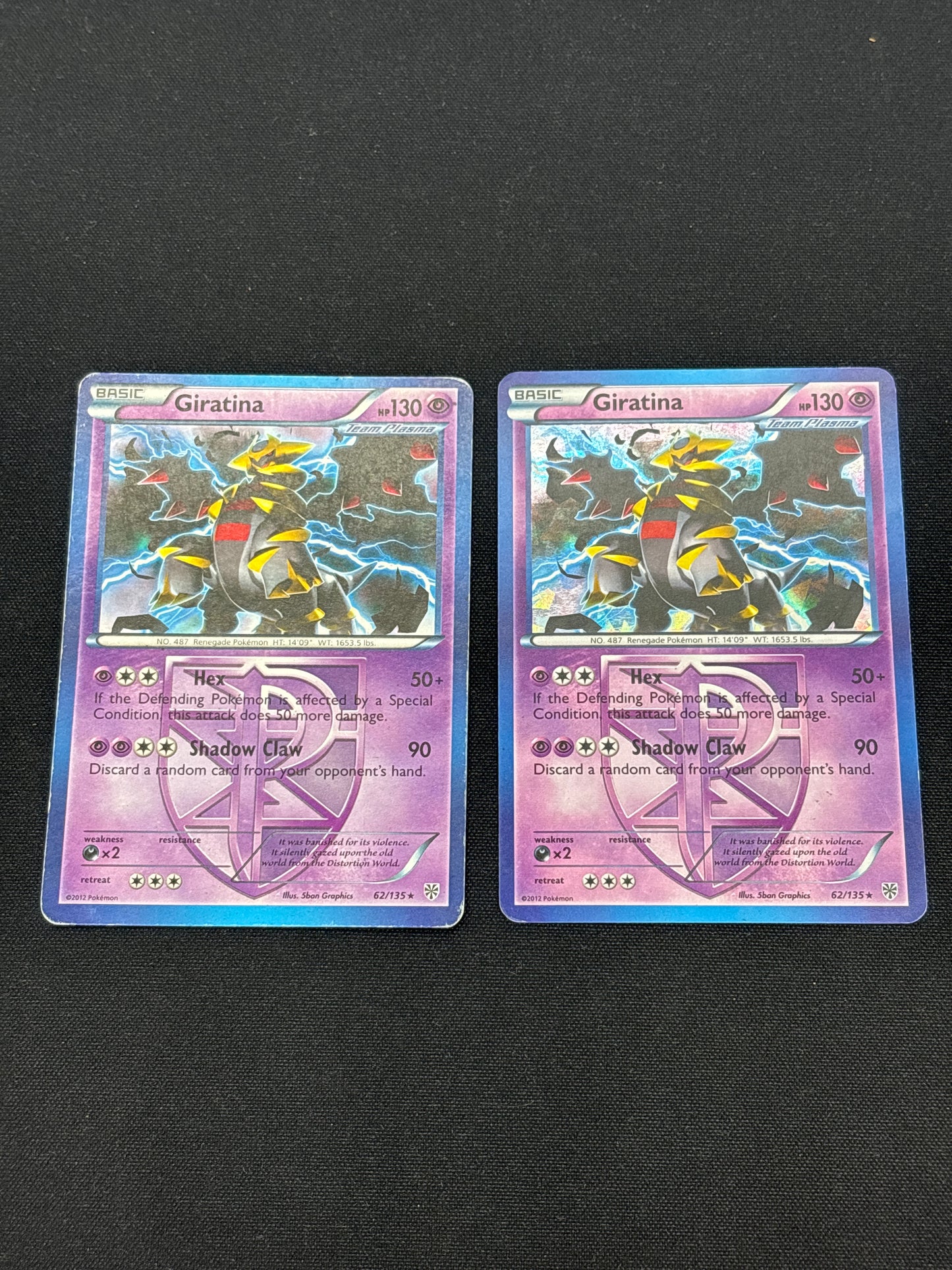 Auction Lot 131: Pokemon Cards Giratina Cracked Ice Holo and Non Holo Rare Conditions Vary