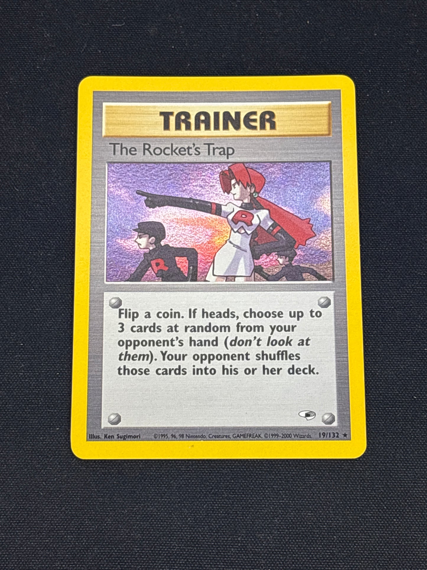 Auction Lot 249: Pokemon Cards The Rocket's Trap Gym Heroes Holo Rare 19/132 Condition Vary