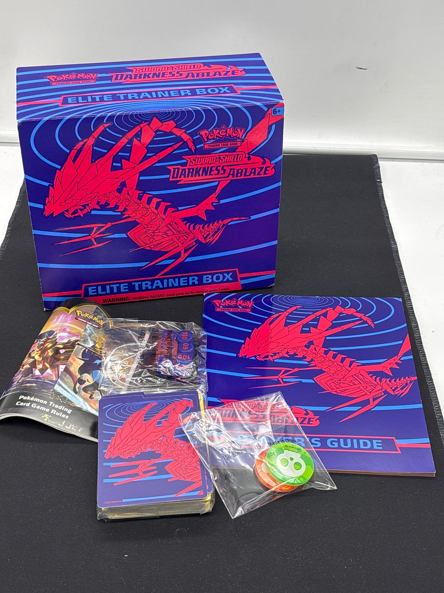 Auction Lot 289: Pokemon Darkness Ablaze Elite Trainer Box & Accessories