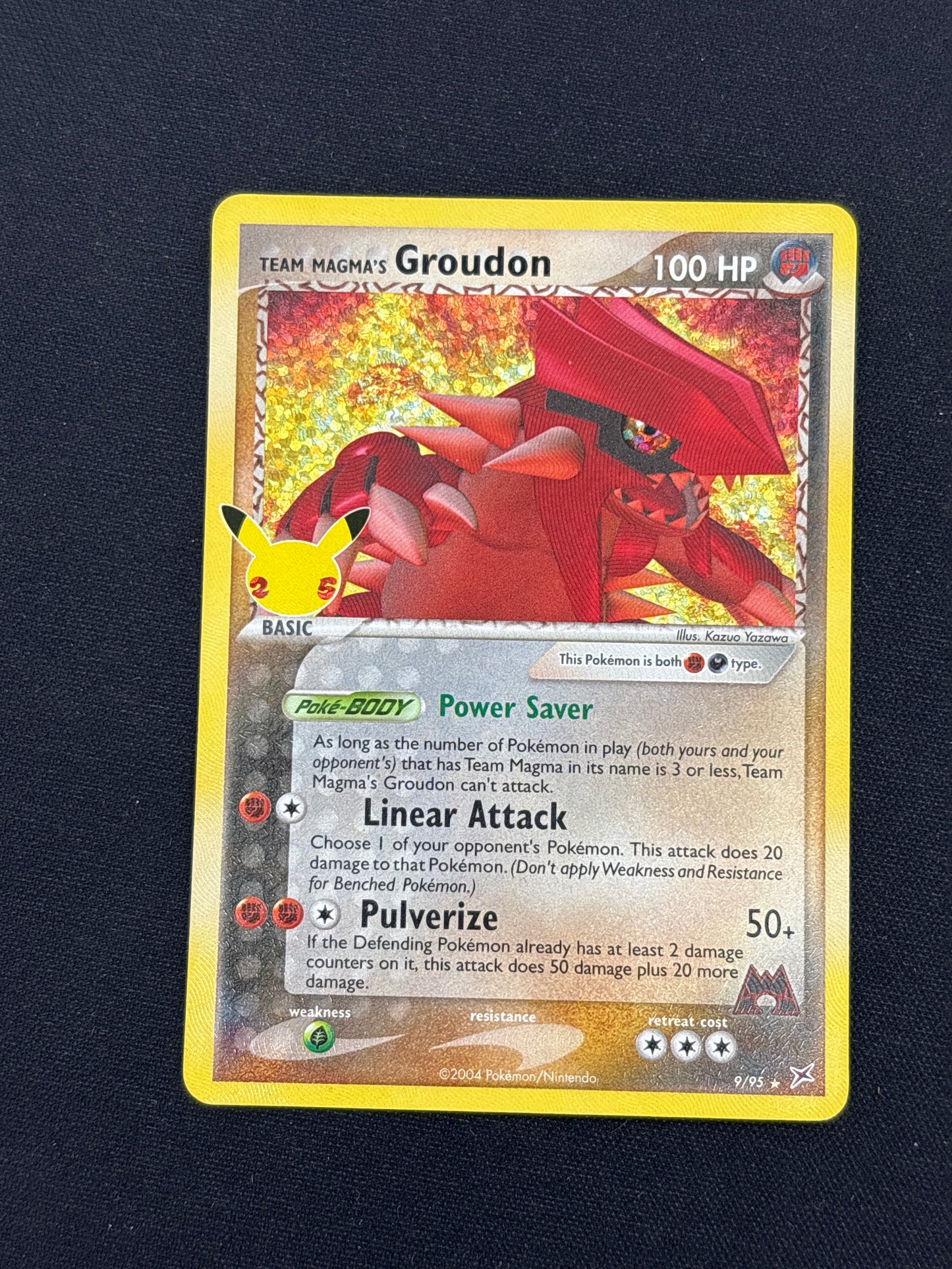 Auction Lot 204: Team Magma Groudon Holo Celebrations Card Conditions Vary
