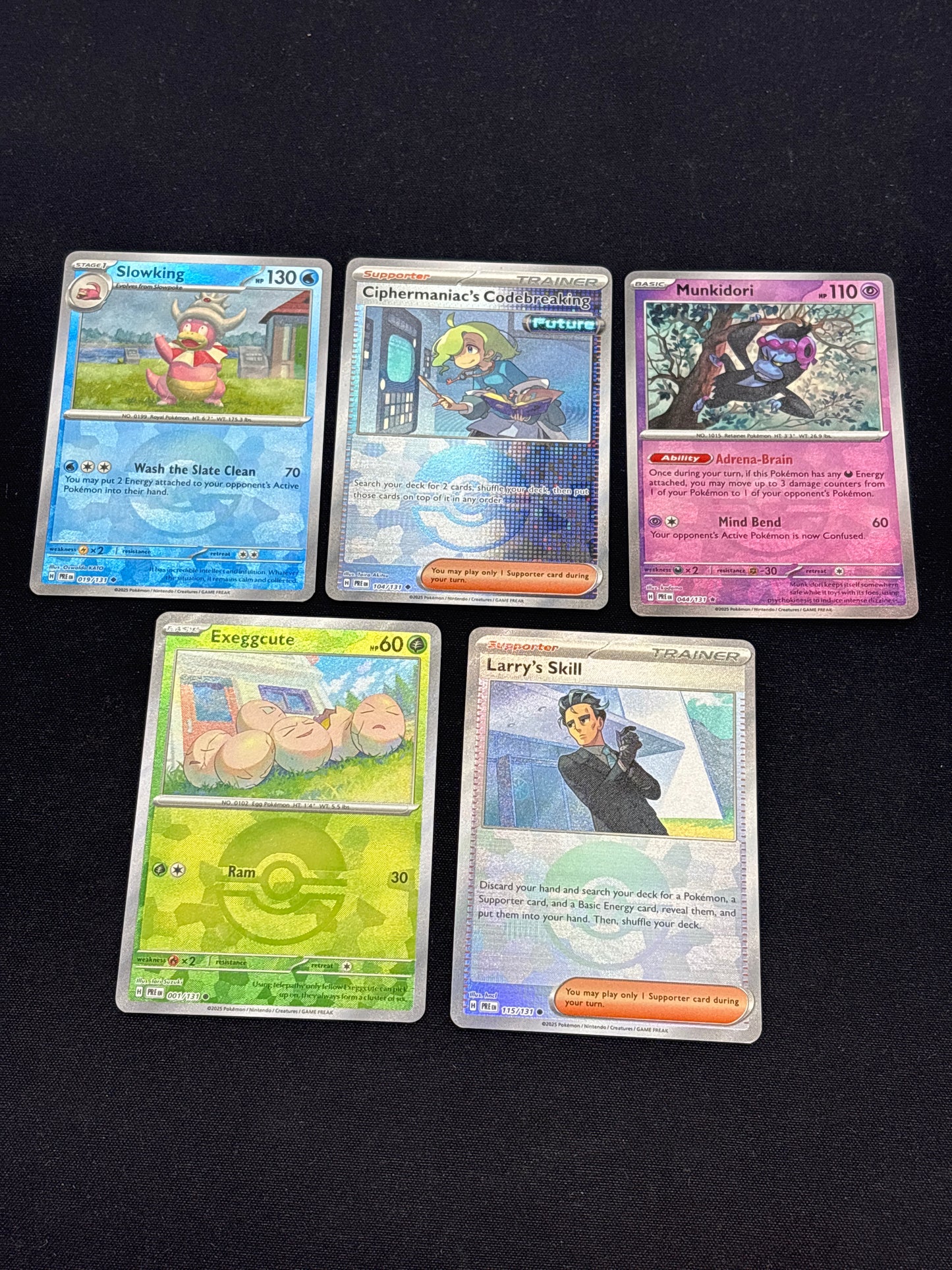 Auction Lot 239: Pokemon Cards Prismatic Evolutions Lot of 5 Pokeball Holos Conditions Vary