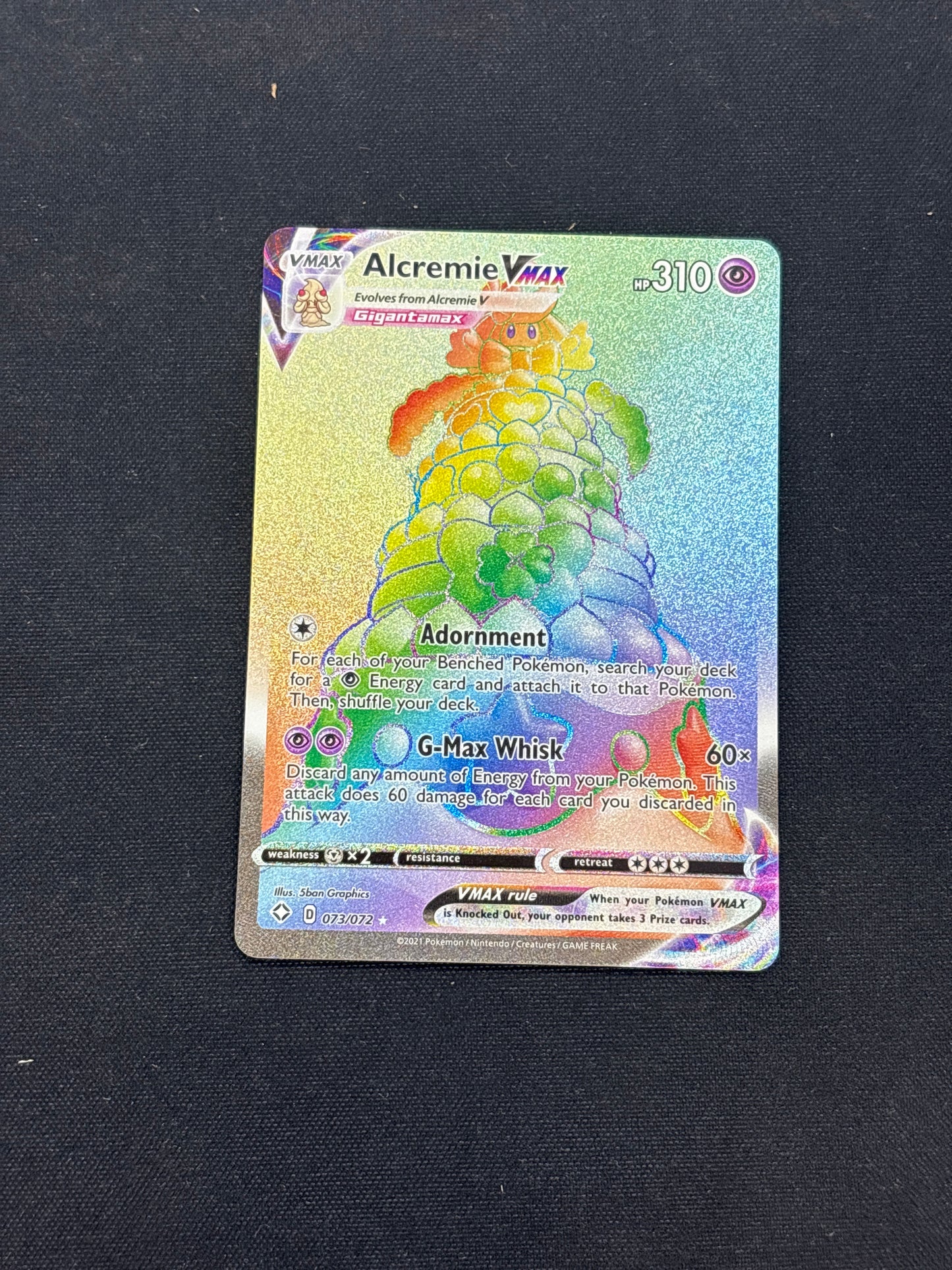 Auction Lot 234: Alcremie VMAX Card Conditions Vary