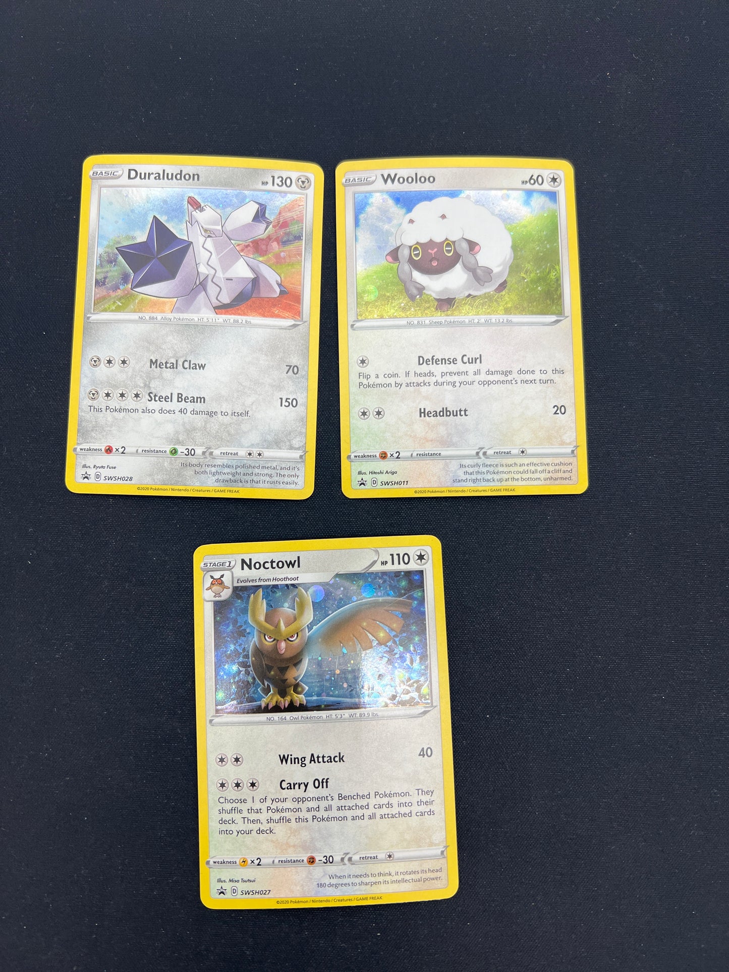 Auction Lot 68: Pokemon Cards Assorted Lot of 3 SWSH Cosmo Holo Promos Conditions Vary