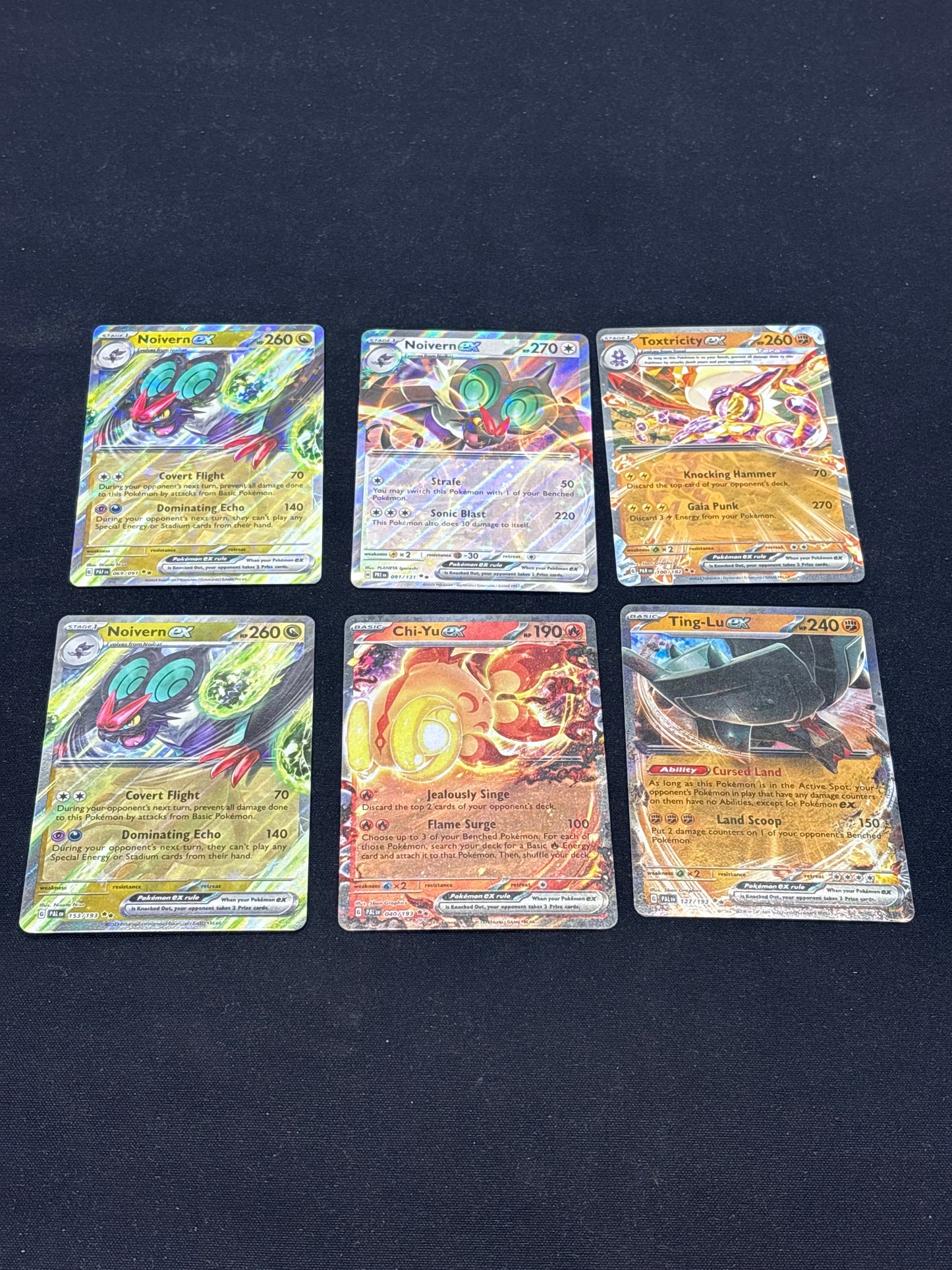 Auction Lot 33: Pokemon Cards Lot of 6 Assorted EX Double Rares Conditions Vary