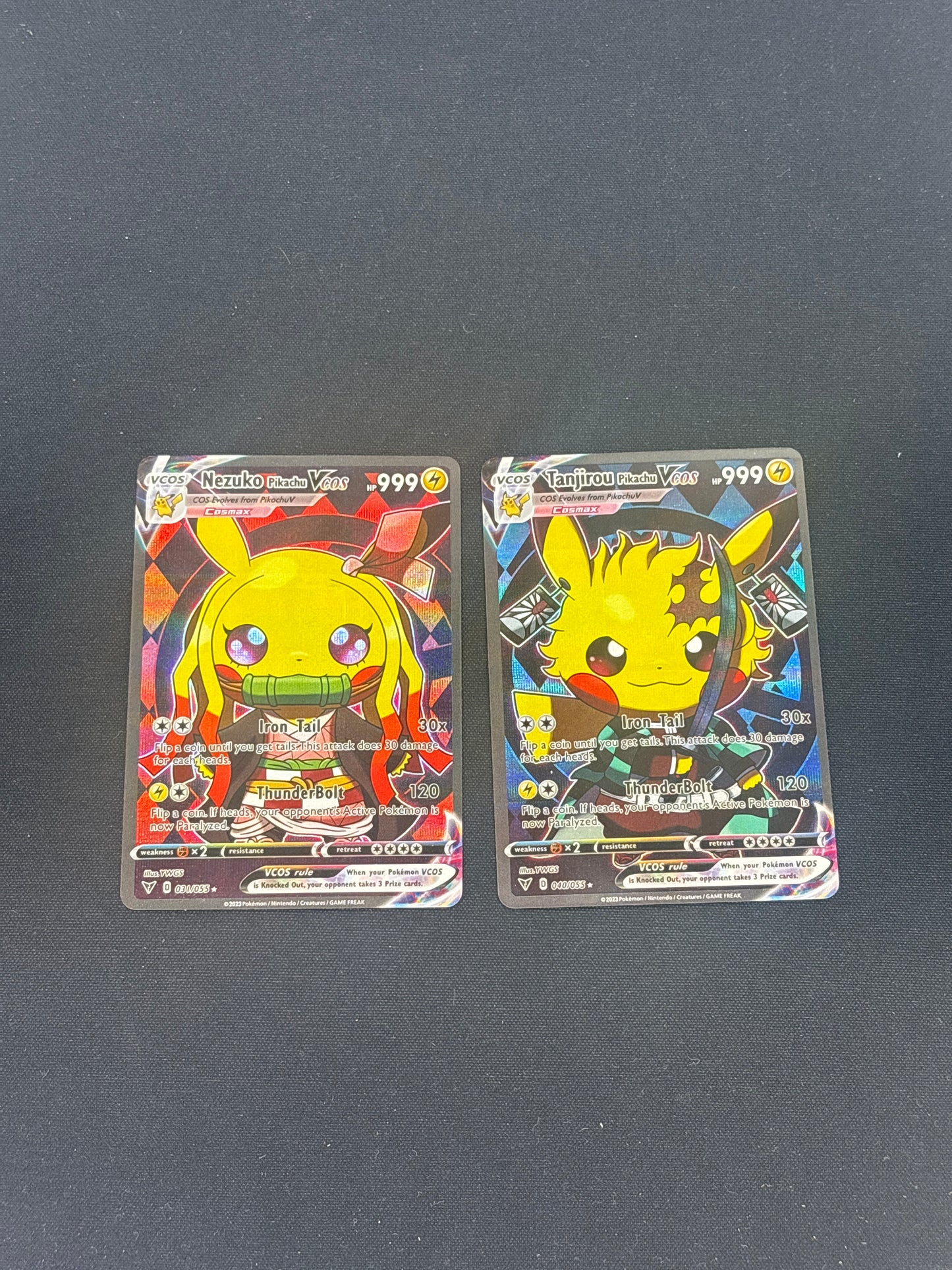 Auction Lot 144: Pokemon Cards (CUSTOM) Pikachu Demon Slayer Conditions Vary