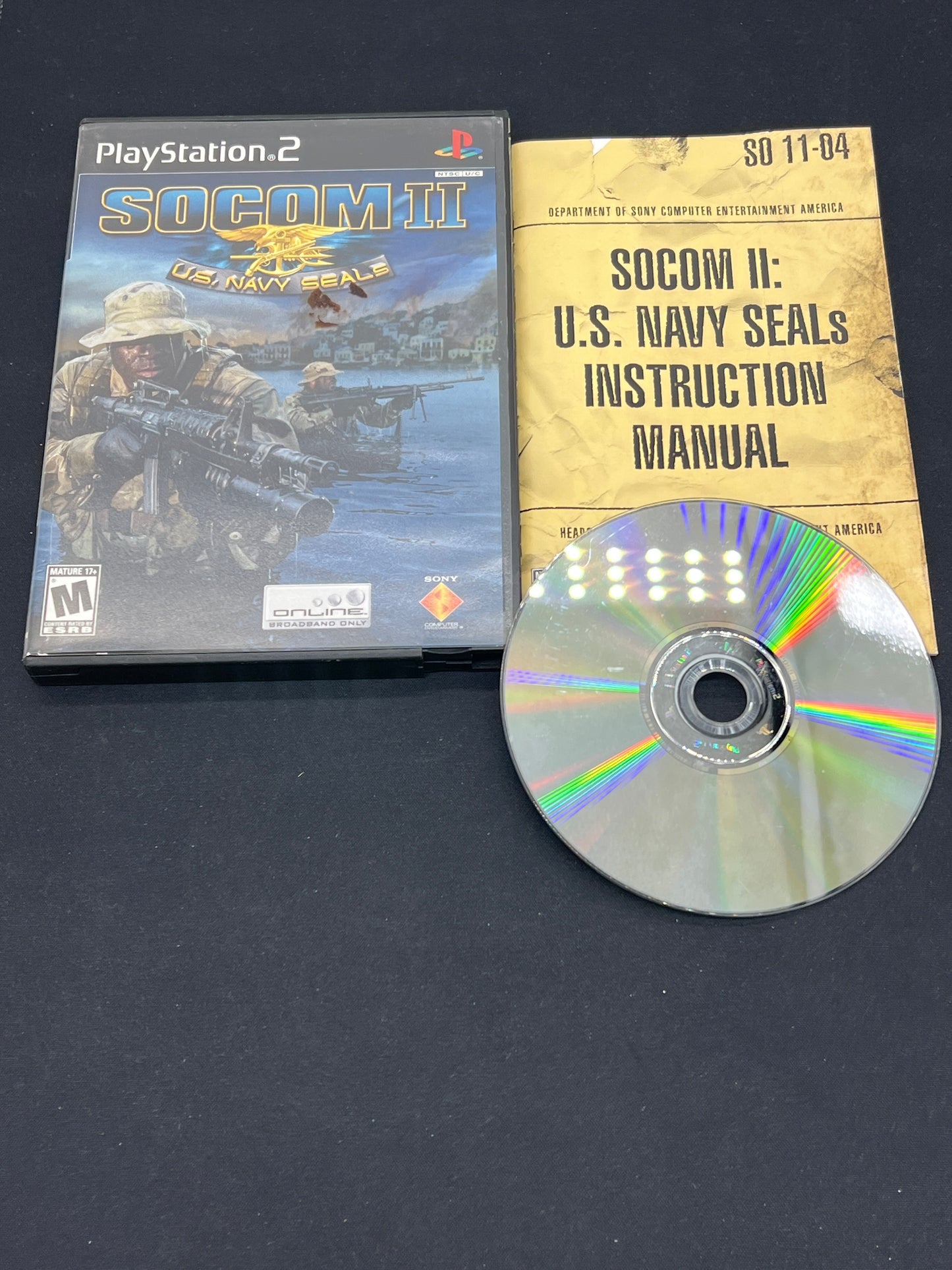 Auction Lot 122: Playstation2 SOCOM II U.S. Navy Seals CIB