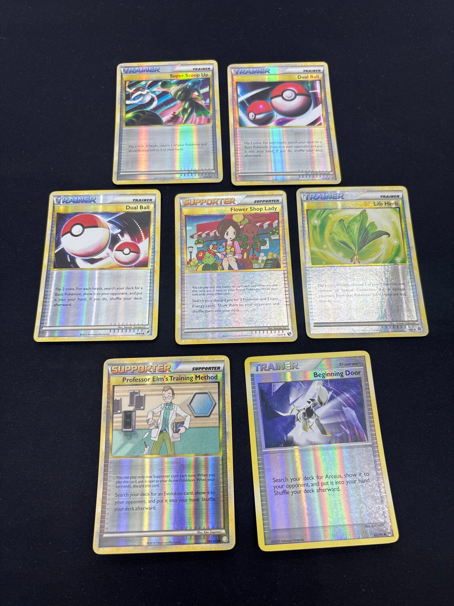 Auction Lot 118: Pokemon Cards Mid Era Trainers Assorted Lot of 7 Reverse Holos Conditions Vary
