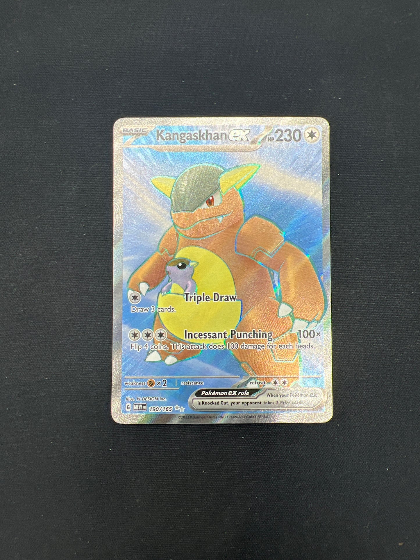 Auction Lot 228: Pokemon Cards Kangaskhan EX Full Art 151 Conditions Vary