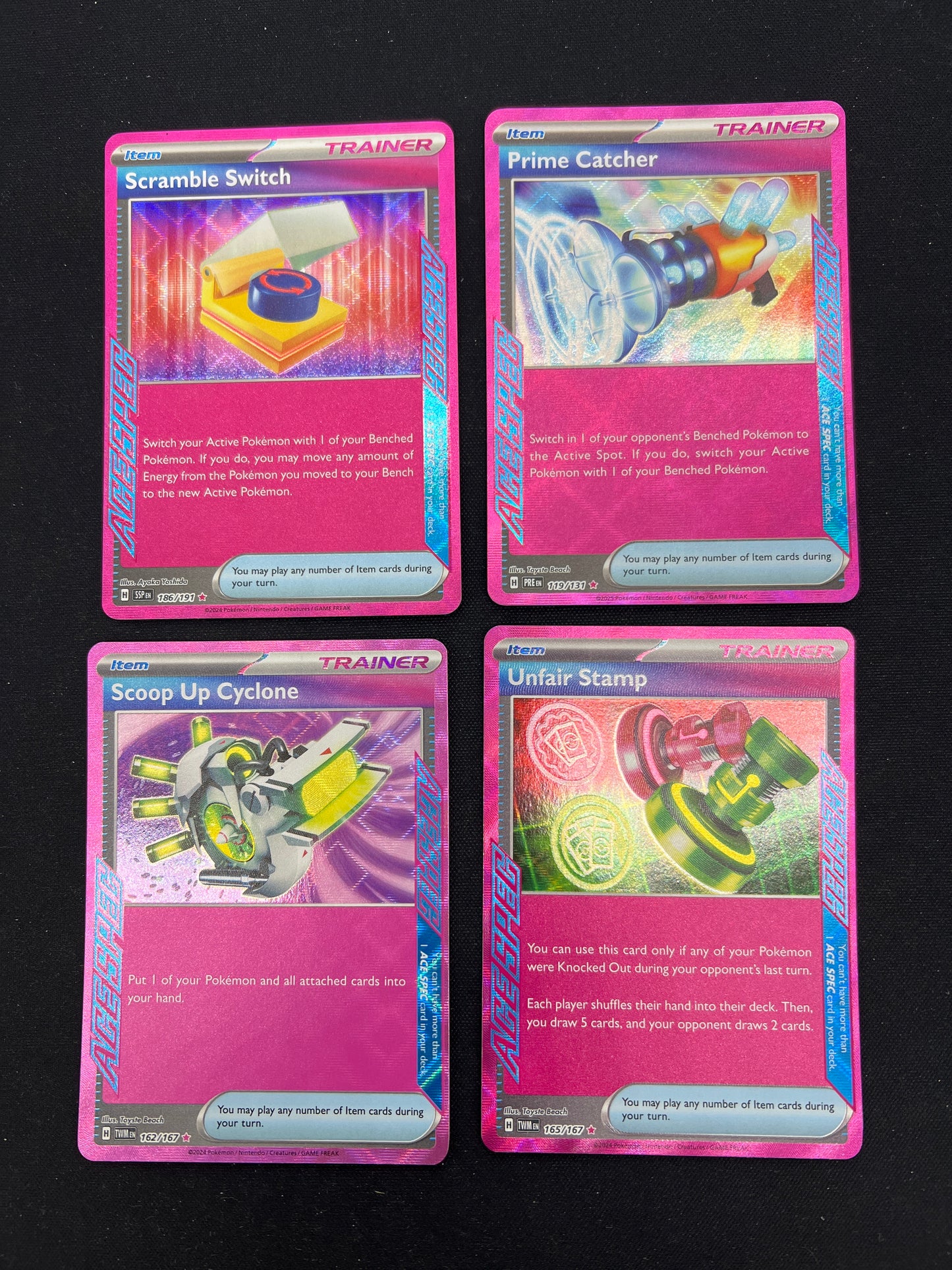 Auction Lot 305: Pokemon Cards Assorted Lot of 4 ACE Spec's Conditions Vary