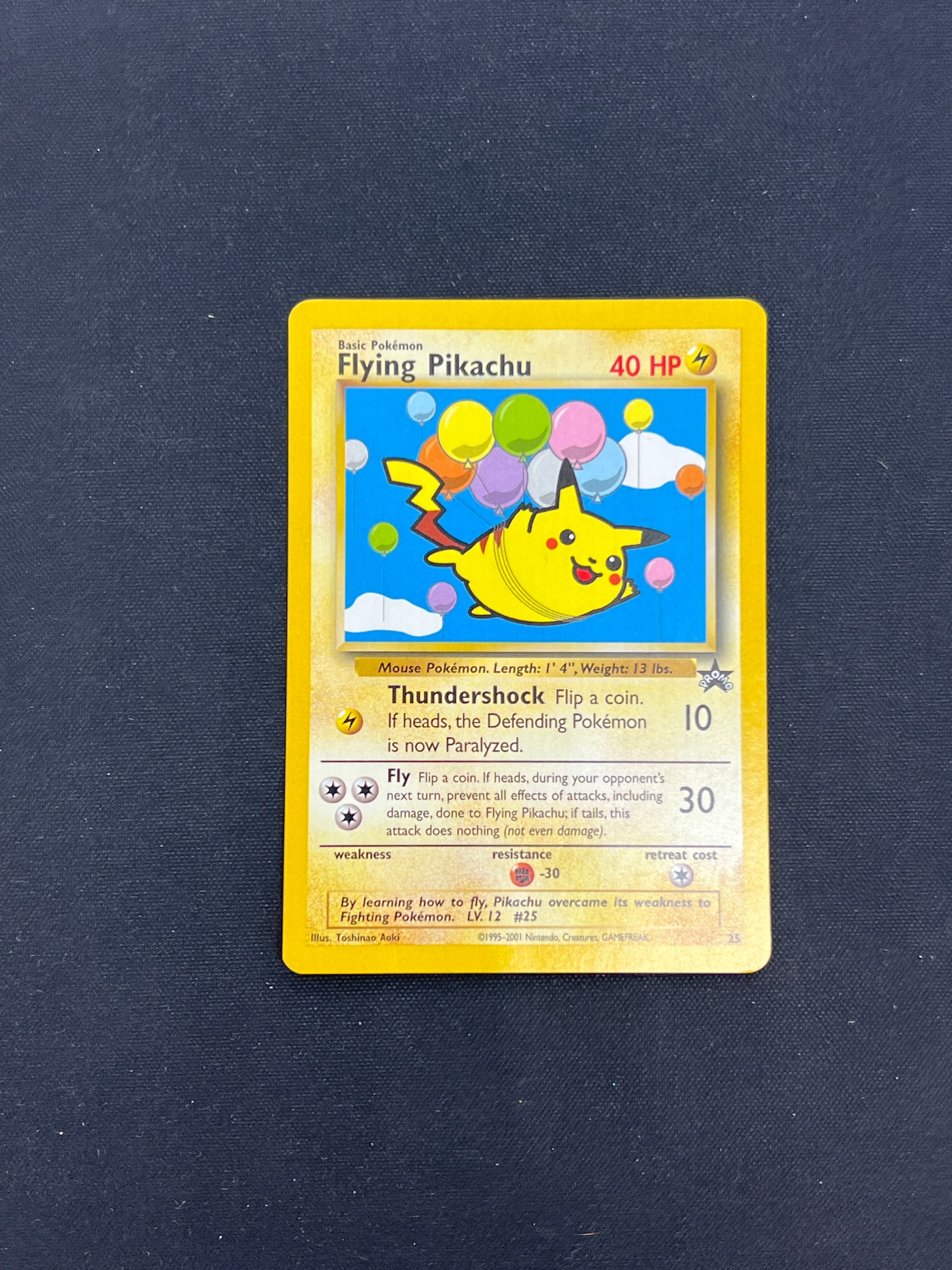 Auction Lot 239: Pokemon Cards Flying Pikachu WOTC Black Star Promo Condition Vary