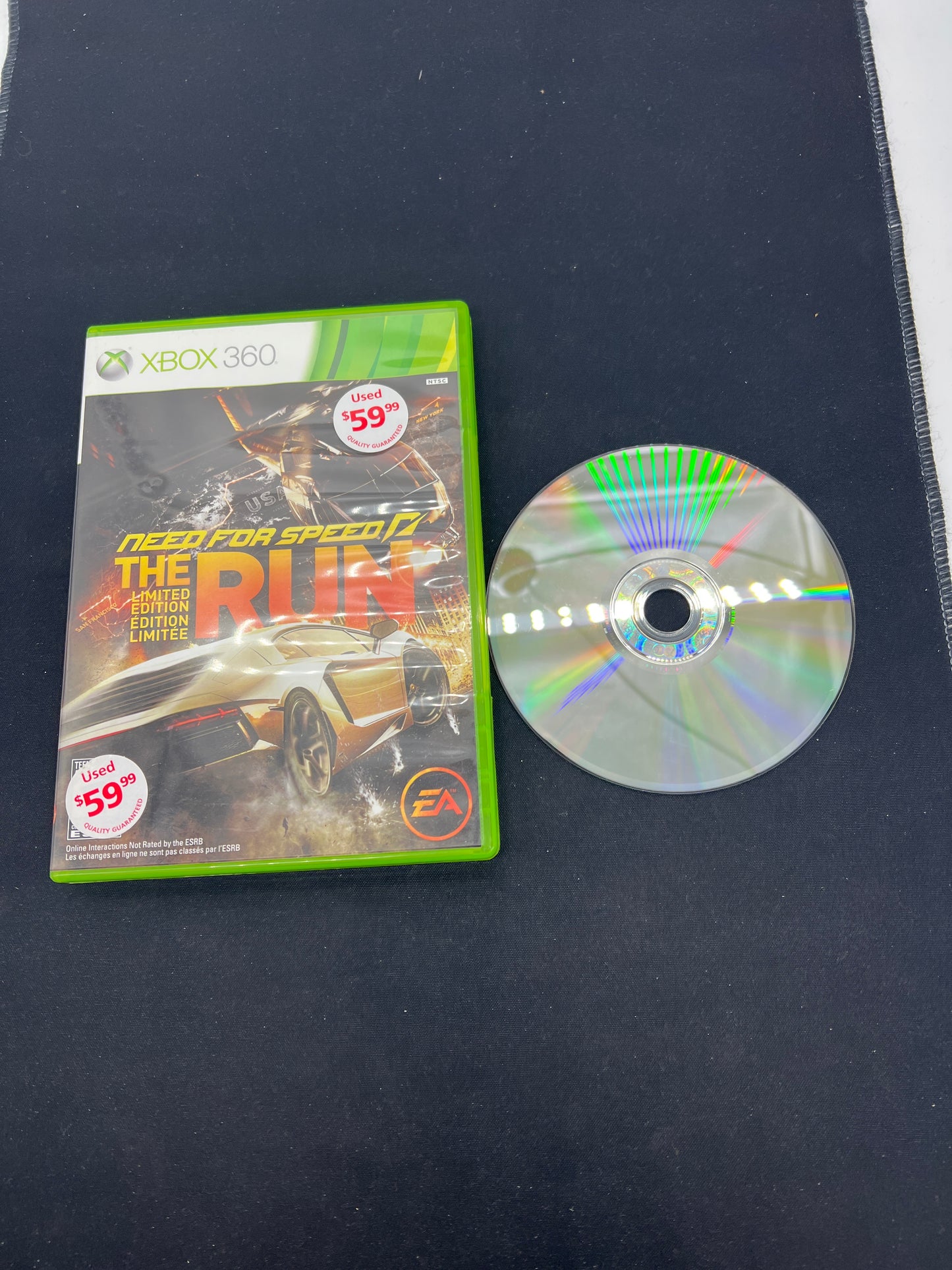 Auction Lot 88: XBOX 360 Need For Speed The Run Limited Edition Disc & Case