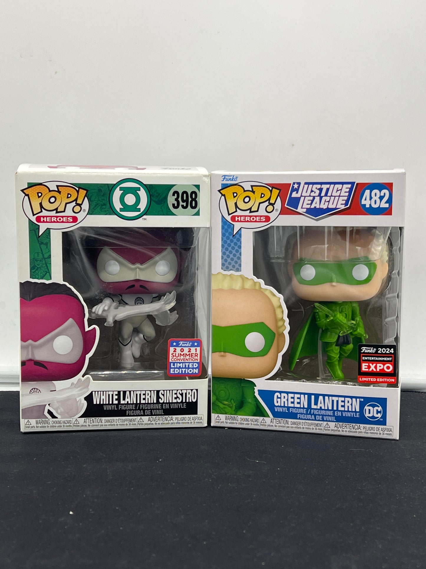 Auction Lot 11: POP Funko DC Heroes Lot White Lantern Sinestro Green Lantern 398 482 Figure