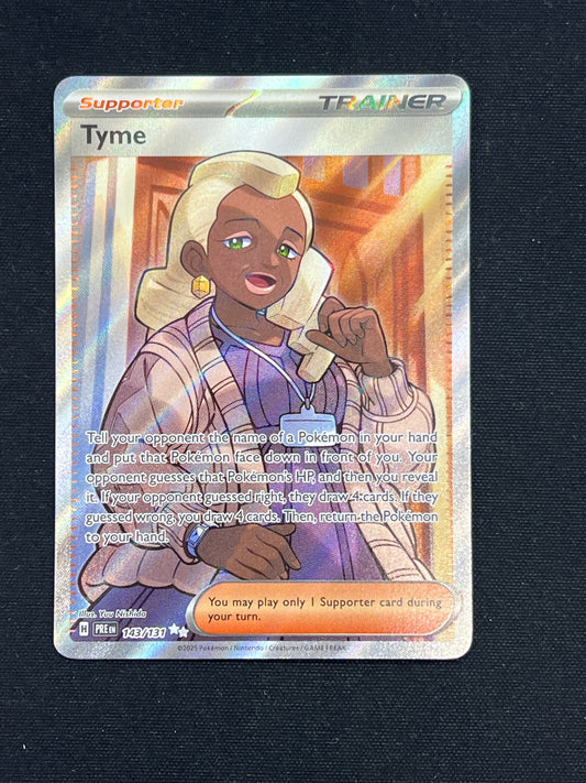 Auction Lot 369: Pokemon Cards Tyme Trainer Full Art Prismatic Evolutions Conditions Vary