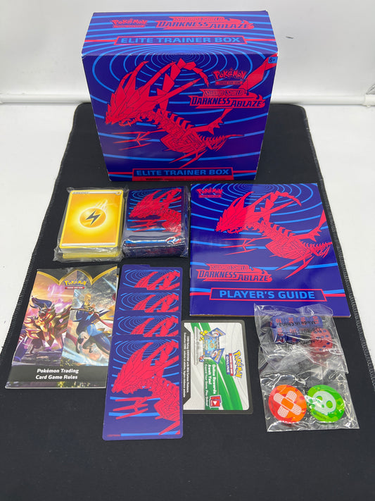 Auction Lot 24: Pokemon EMPTY ETB SWSH Darkness Ablaze With Accessories