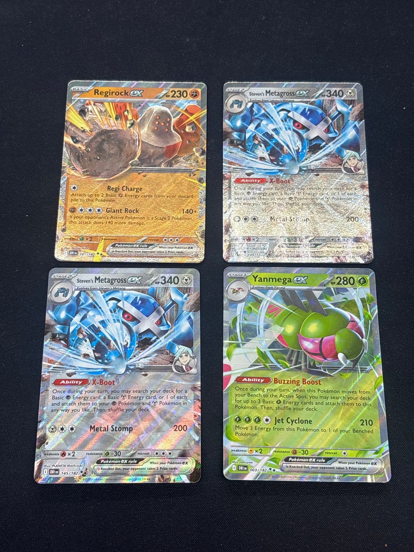 Auction Lot 56: Pokemon Cards Lot of 4 Destined Rivals EX Double Rares Conditions Vary