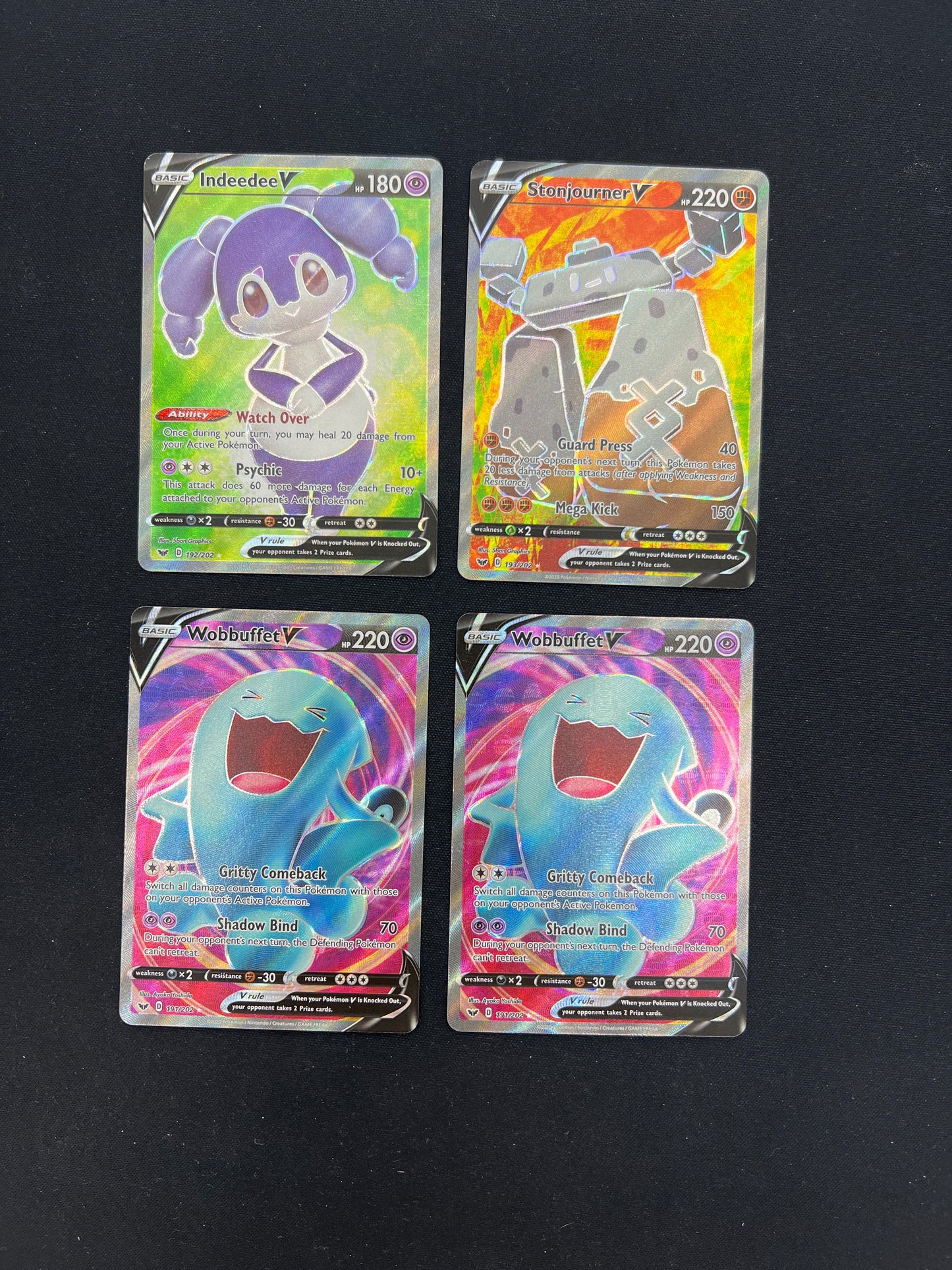 Auction Lot 175: Pokemon Cards Assorted Lot of 4 SWSH Era Full Art V Ultra Rares Conditions Vary