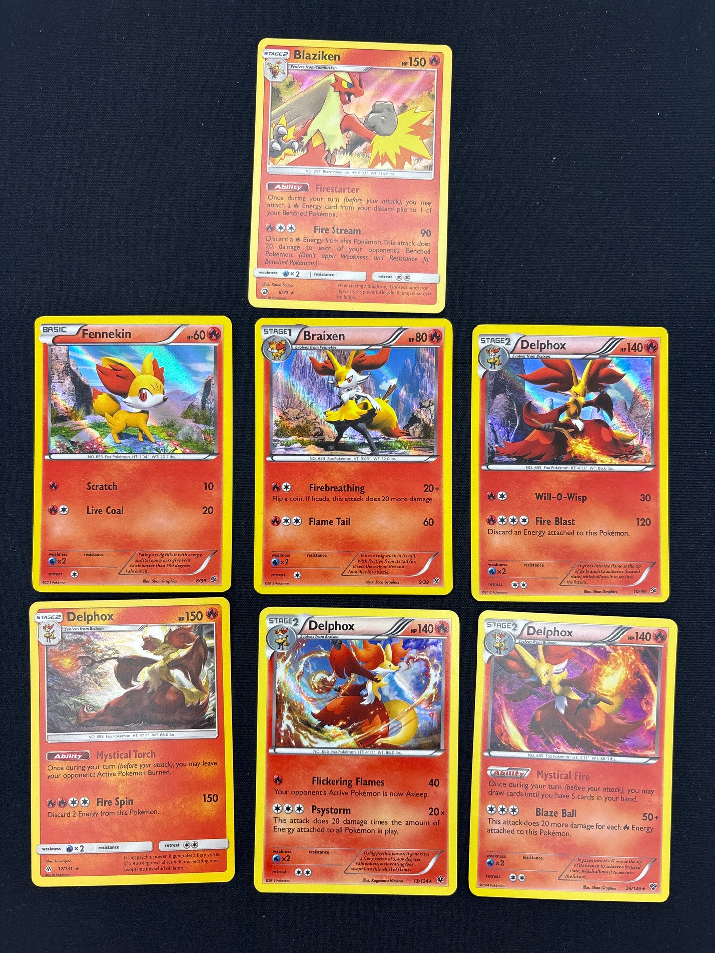 Auction Lot 79: Pokemon Cards Lot of 7 Assorted Fire Types Conditions Vary