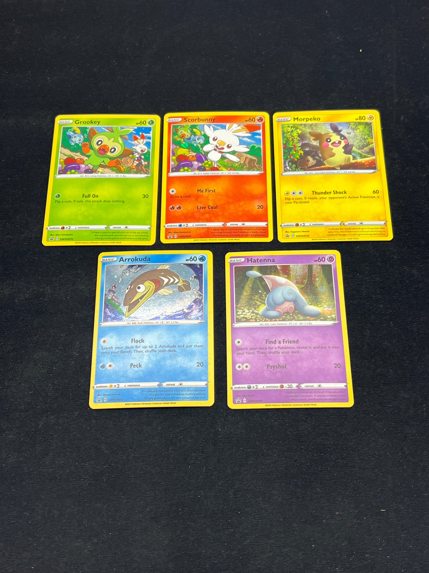 Auction Lot 144: Pokemon Cards Lot of 5 Assorted Cosmo Holo SWSH Promo Conditions Vary