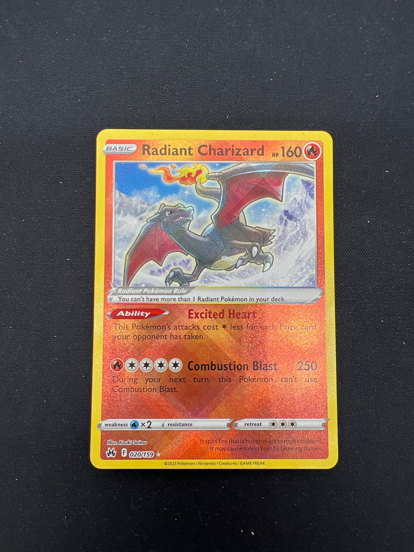 Auction Lot 225: Pokemon Cards Radiant Charizard Crown Zenith Conditions Vary