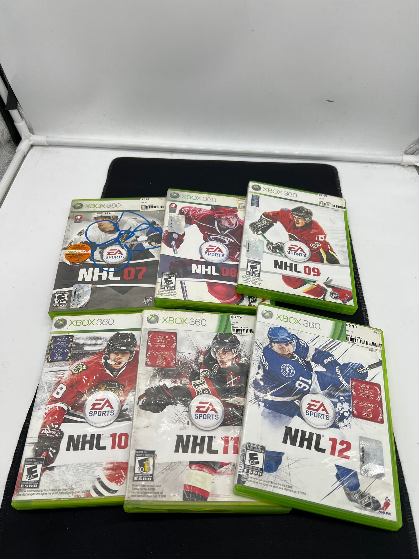 Auction Lot 152: XBOX 360 Video Game Lot of 6 NHL 07 08 09 10 11 12