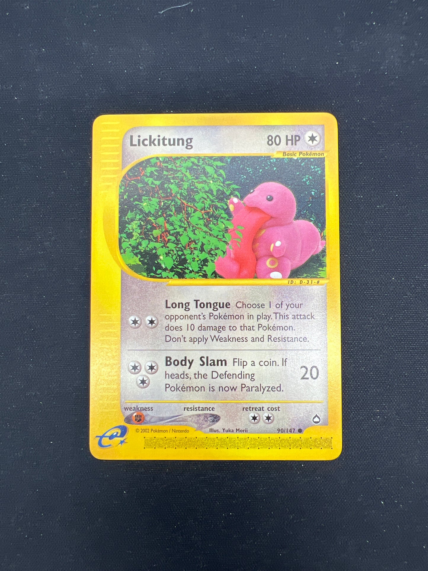 Auction Lot 148: Pokemon Cards Lickitung Aquapolis Conditions Vary