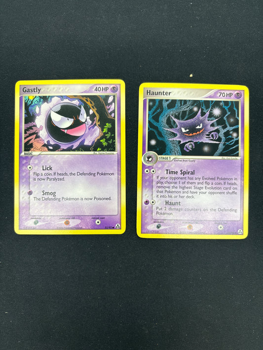 Auction Lot 6: Pokemon Cards Gengar Evolution Line Non Holo EX Legend Maker Conditions Vary