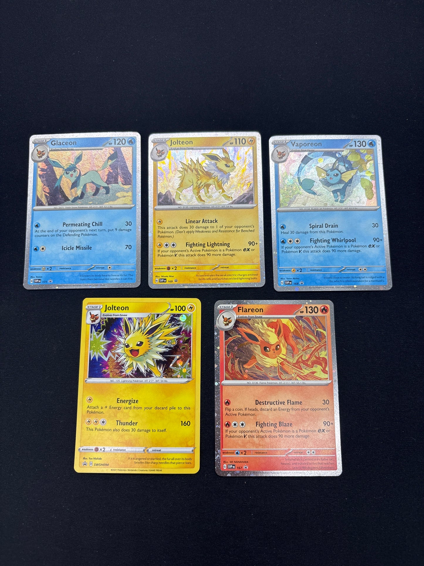 Auction Lot 49: Pokemon Eeveelution Card Lot 2 Conditions Vary