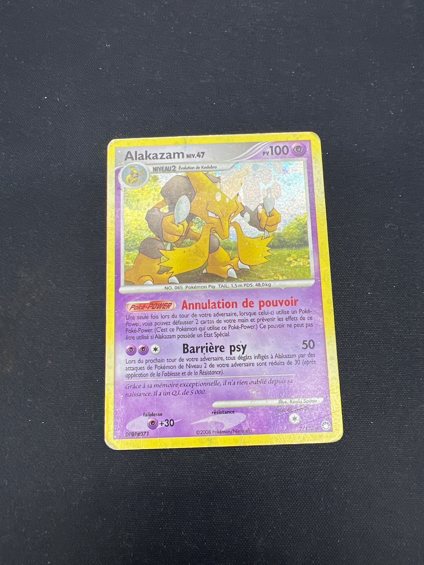 Auction Lot 228: Pokemon Cards French Alakazam Holo Condition Vary