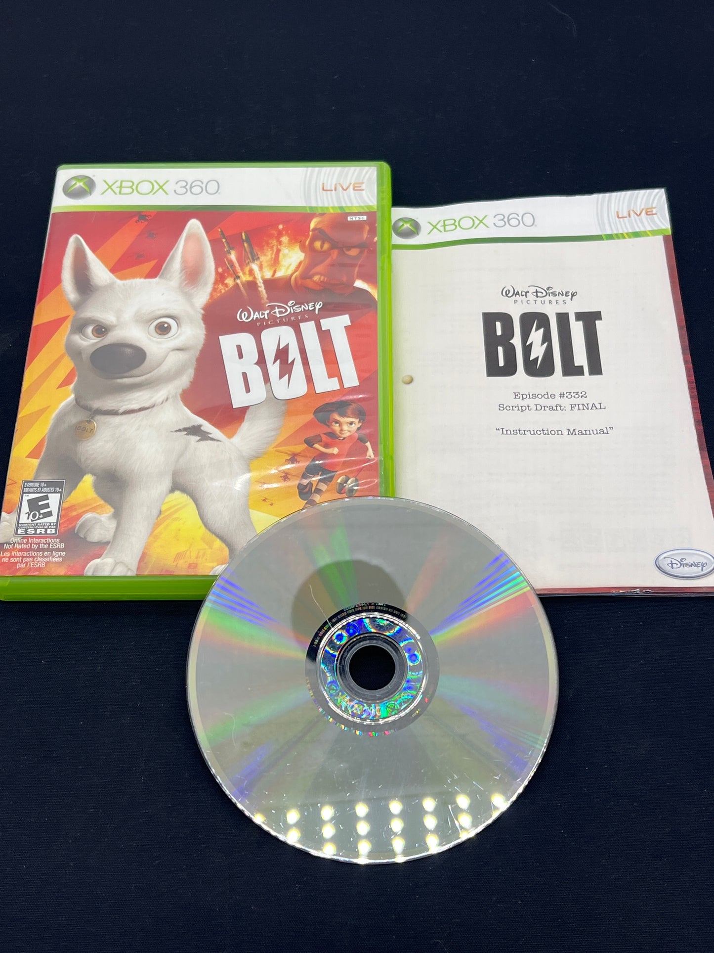 Auction Lot 116: XBox360 Video Game Disney's Bolt CIB