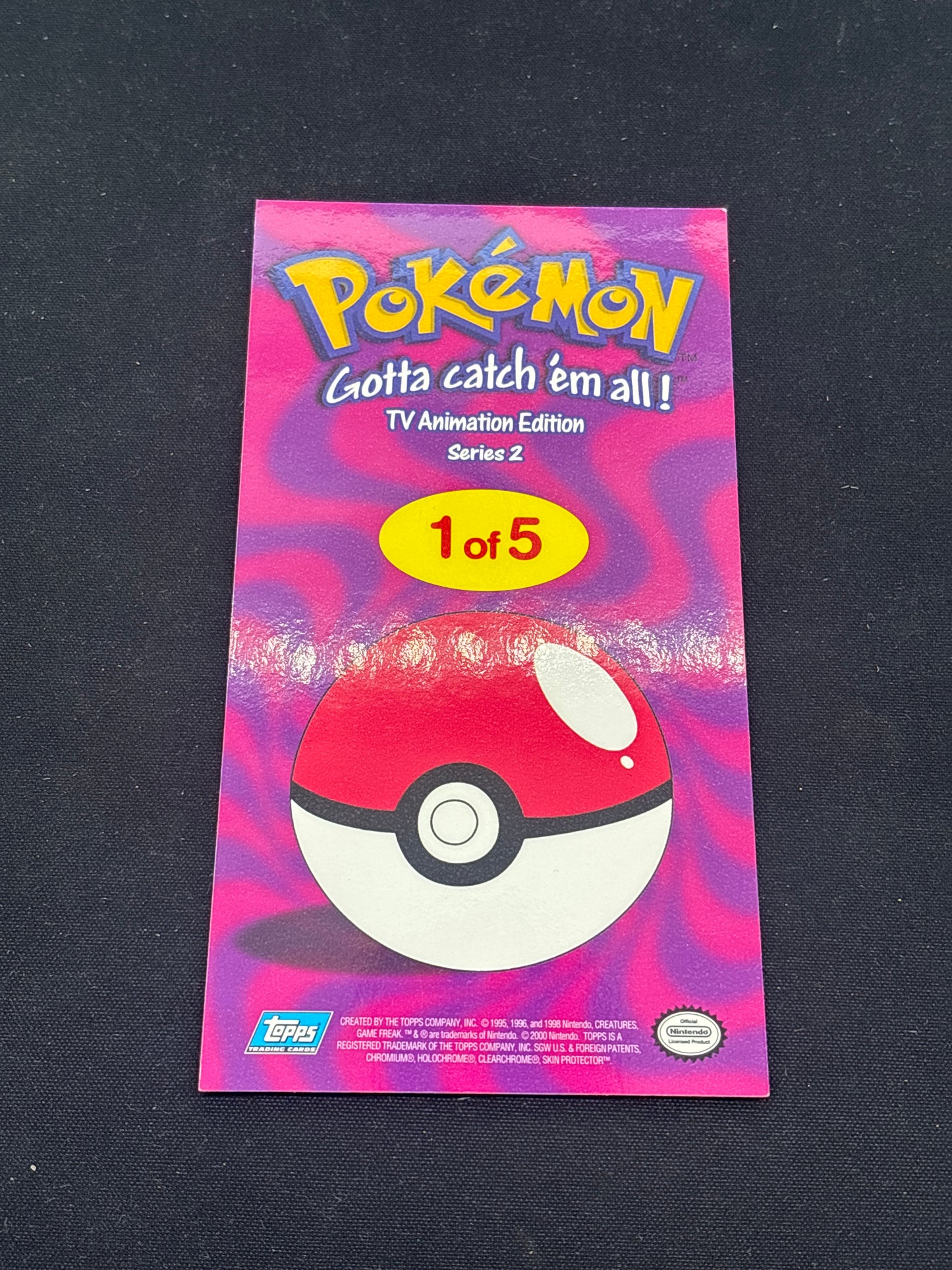 Auction Lot 75: Pokemon Topps Foil Box Topper 1 of 5 Conditions Vary