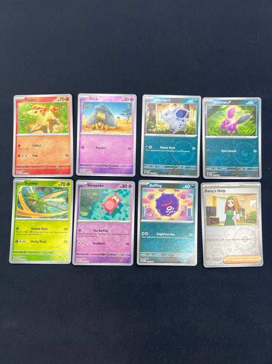 Auction Lot 322: Pokemon Cards Lot of 8 Assorted Reverse Holos 151 Conditions Vary
