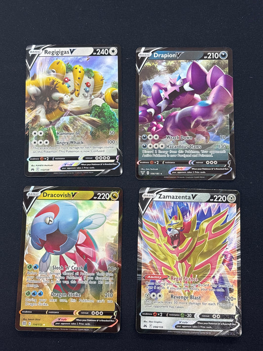 Auction Lot 360: Pokemon Full Art V Card Lot 3 Conditions Vary