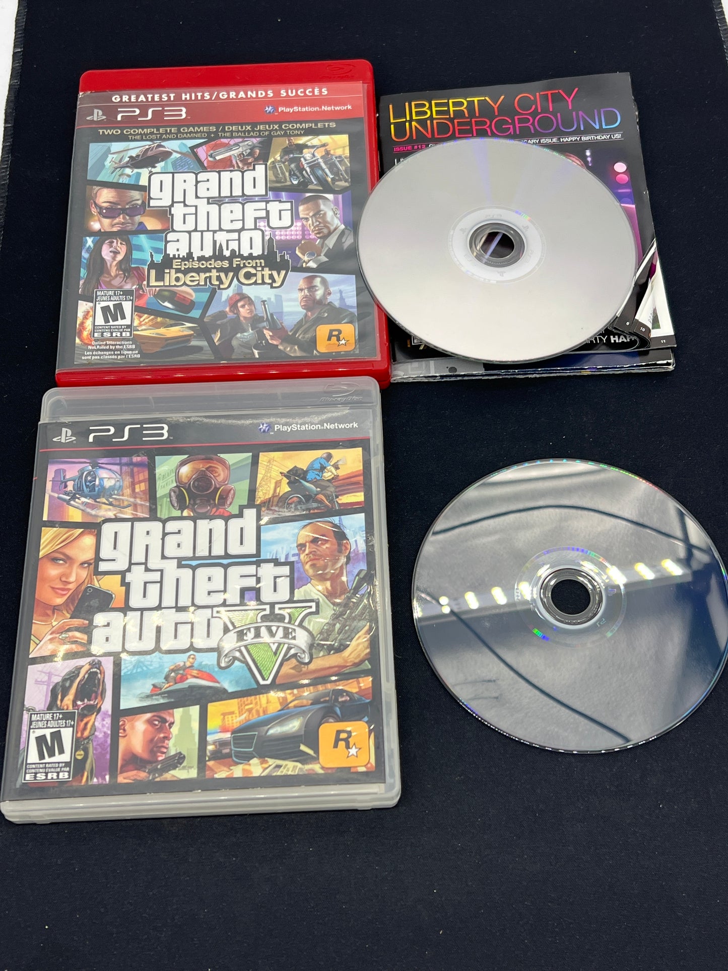 Auction Lot 50: PlayStation 3 Video Game Lot of 2 GTA V and Liberty City CIB