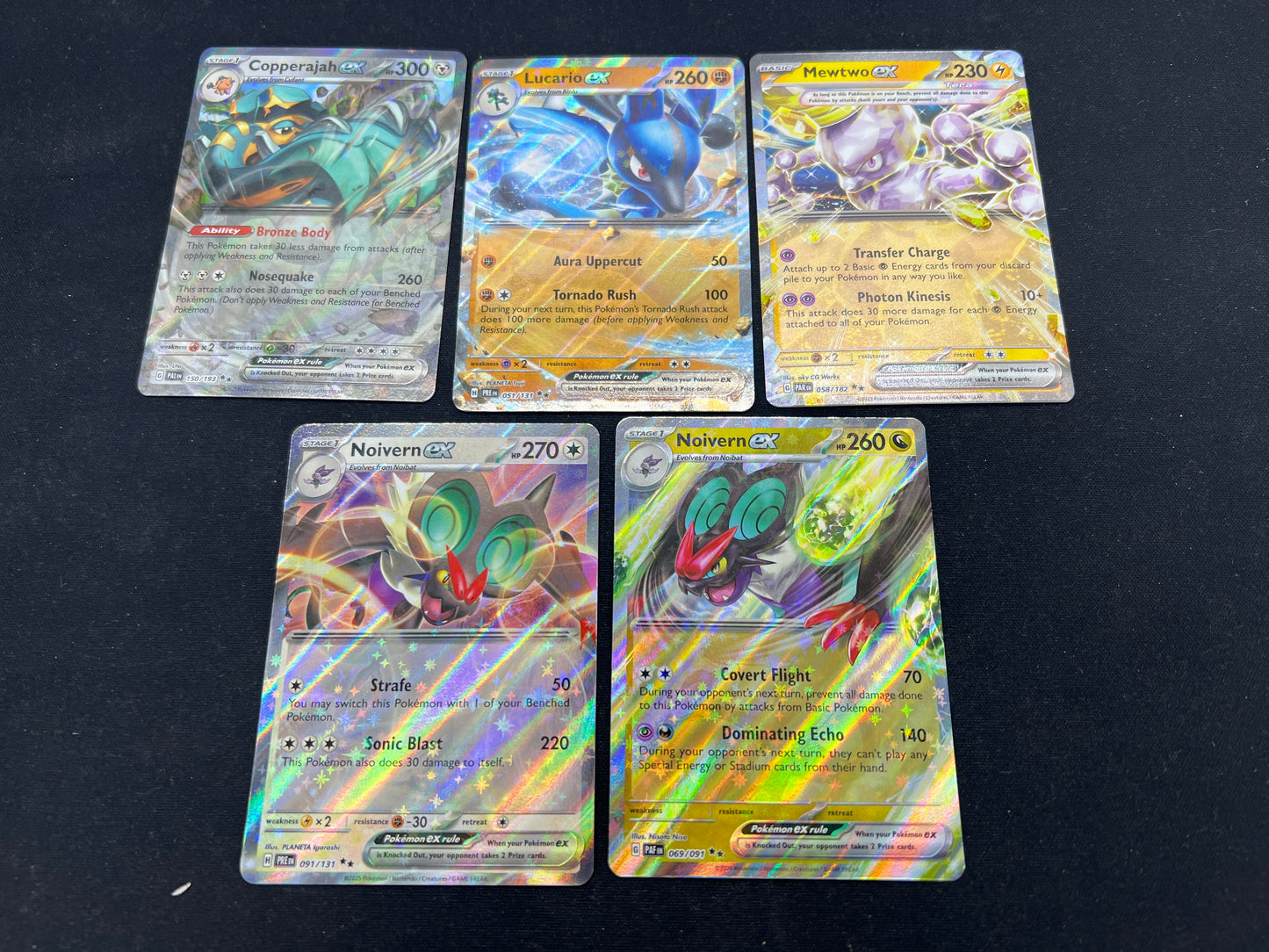 Auction Lot 142: Pokemon Cards Assorted Lot of 5 EX Double Rares Conditions Vary