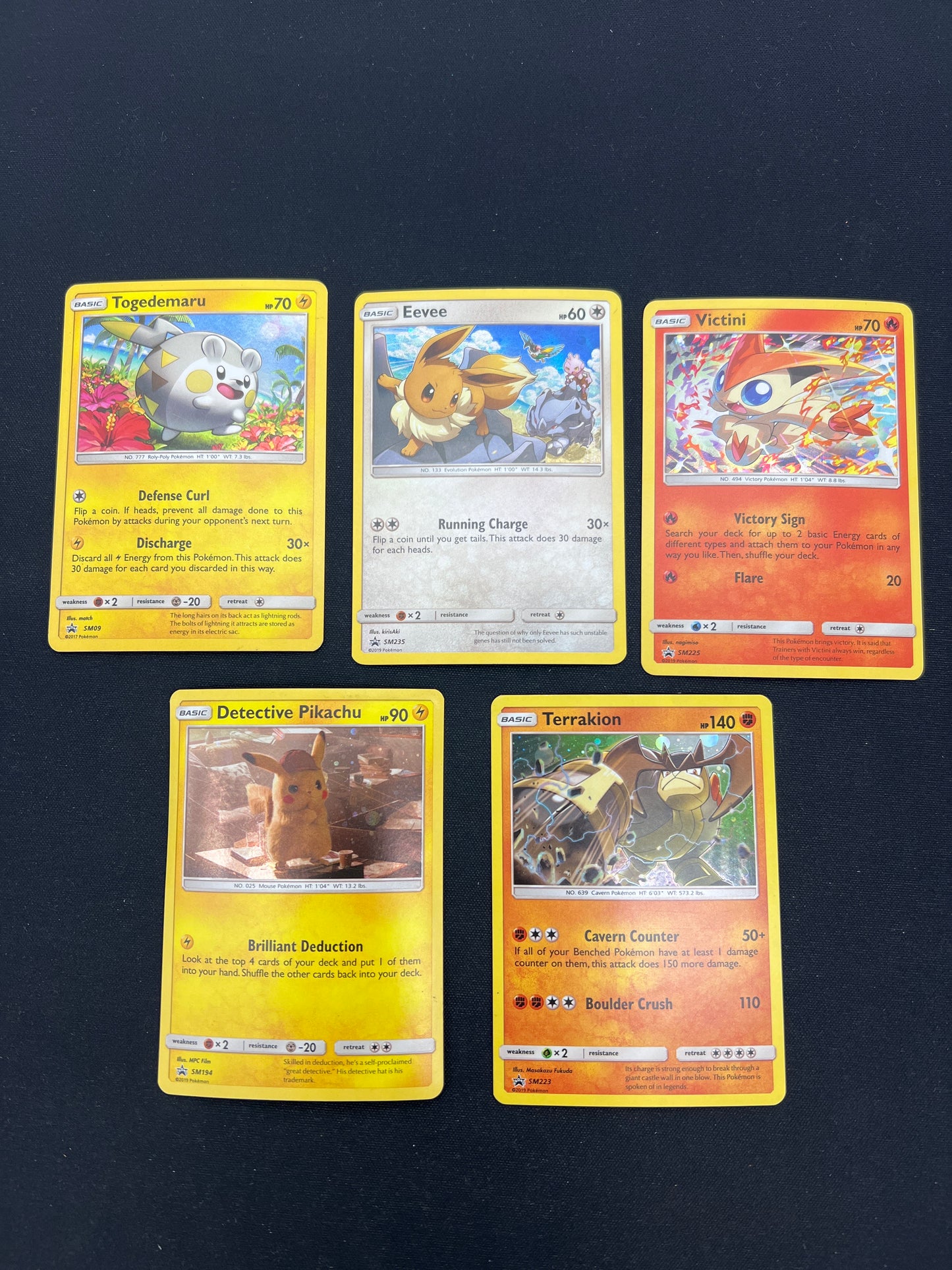 Auction Lot 67: Pokemon Cards Assorted Lot of 5 SM Cosmo Promos Conditions Vary
