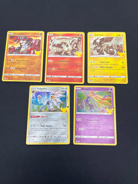 Auction Lot 56: Pokemon Cards Lot of 5 Celebrations Holos Conditions Vary