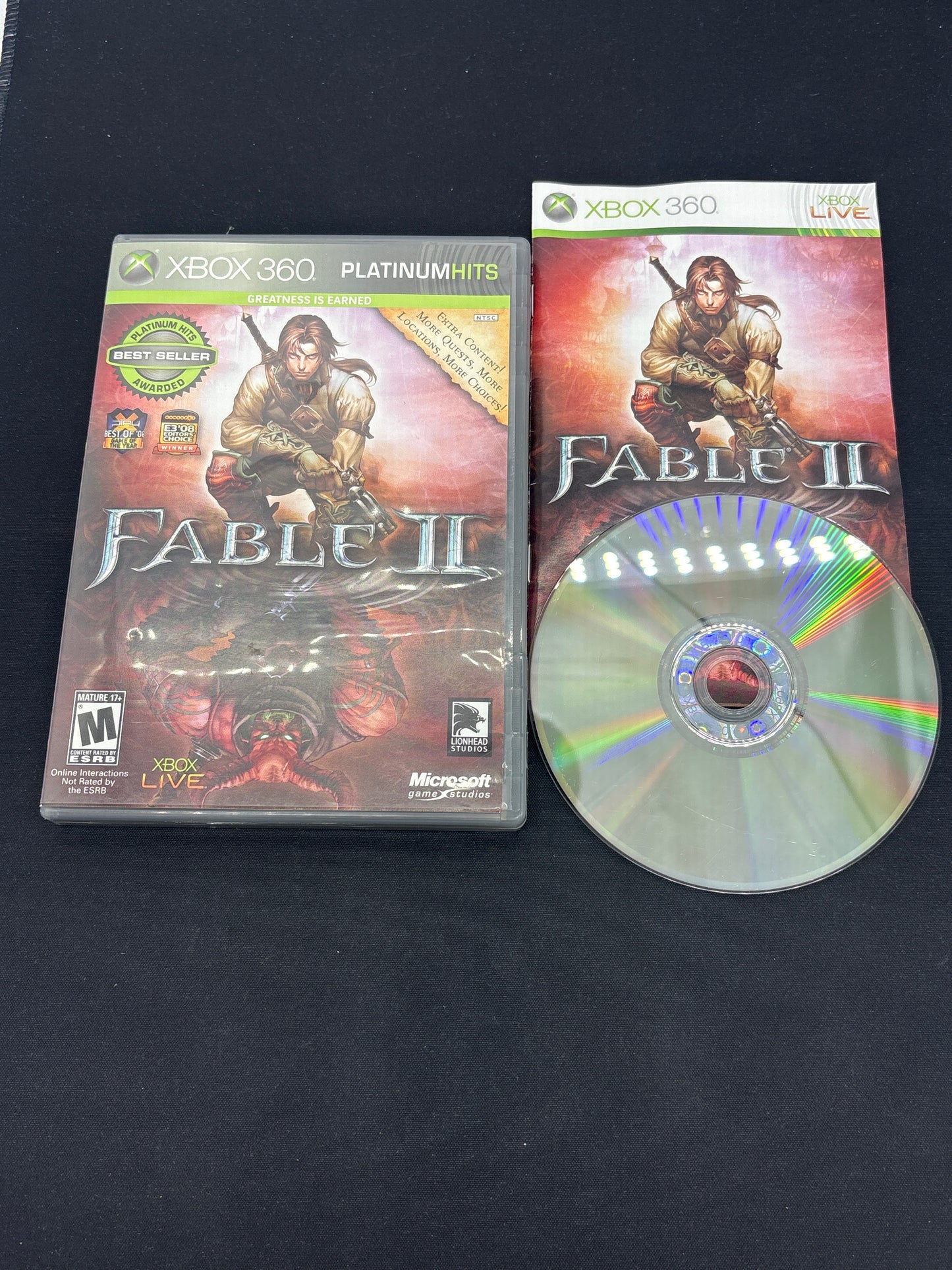 Auction Lot 7: XBOX 360 Game Lot of 3 Fable II III Legends