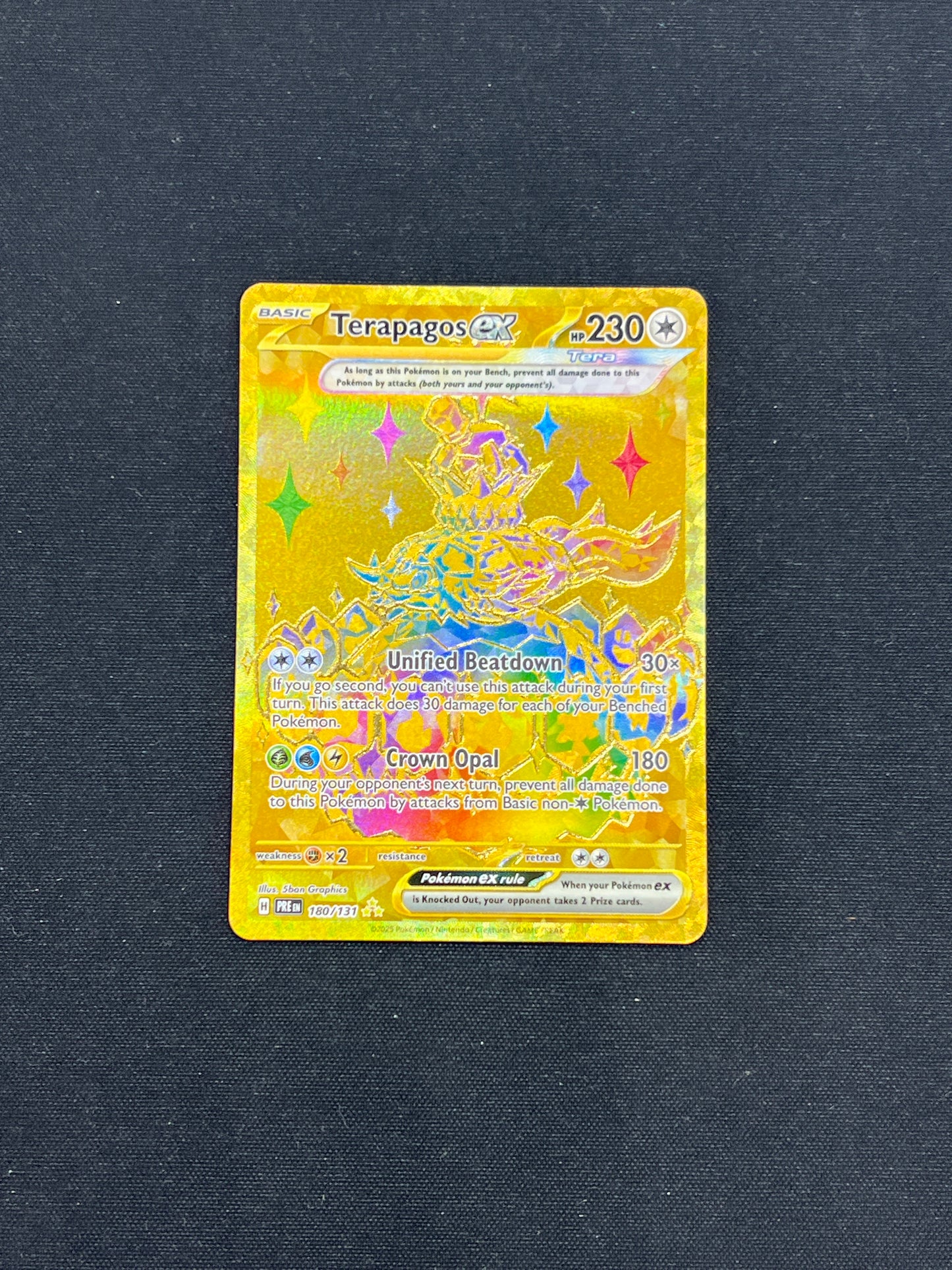 Auction Lot 166: Pokemon Cards Terapagos EX Hyper Rare Gold Conditions Vary
