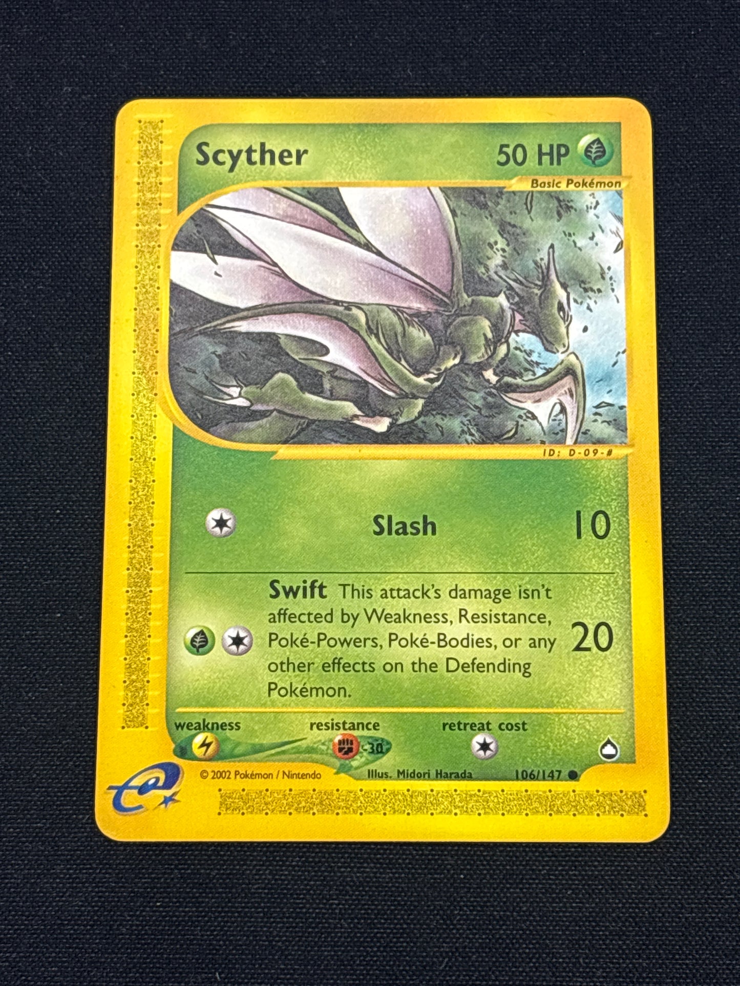 Auction Lot 248: Pokemon Cards Scyther Common Aquapolis Condition Vary