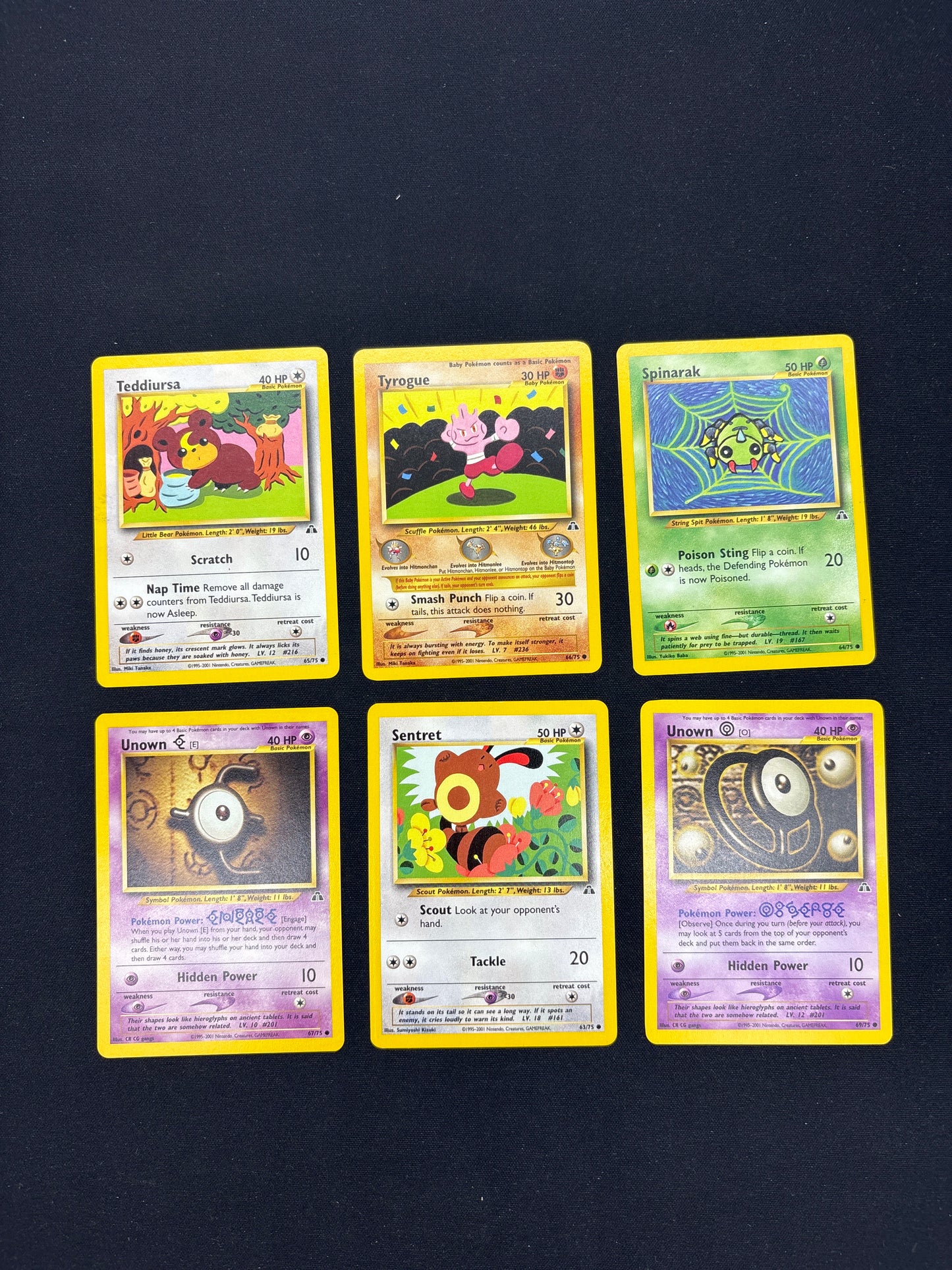 Auction Lot 167: Pokemon Neo Discovery Card Lot 4 Conditions Vary