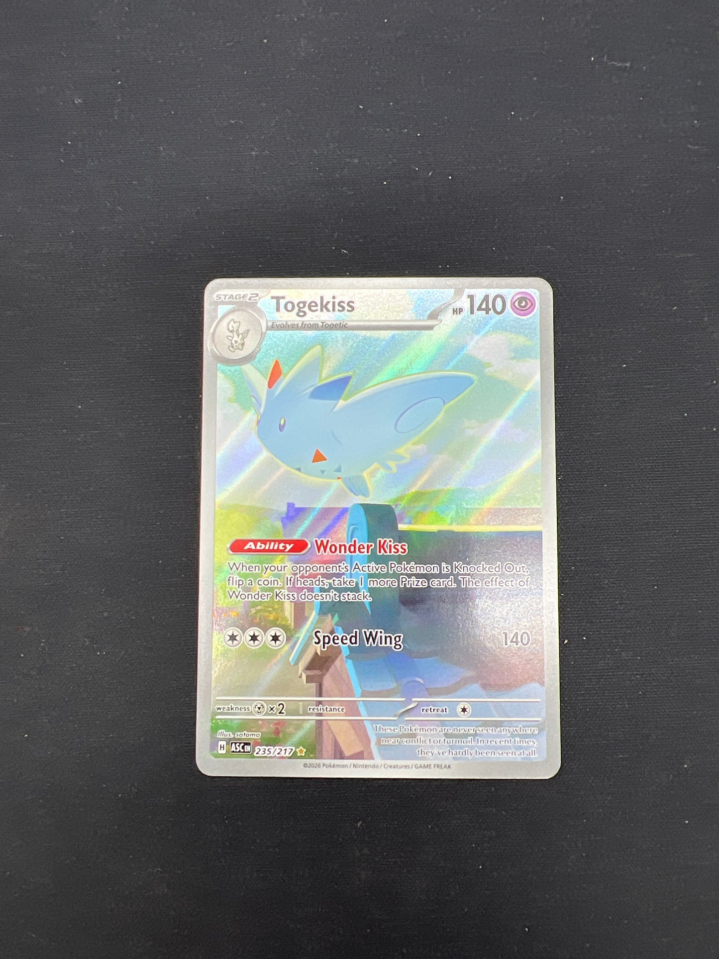 Auction Lot 21: Pokemon Cards Togekiss Illustration Rare Ascended Heroes Condition Vary