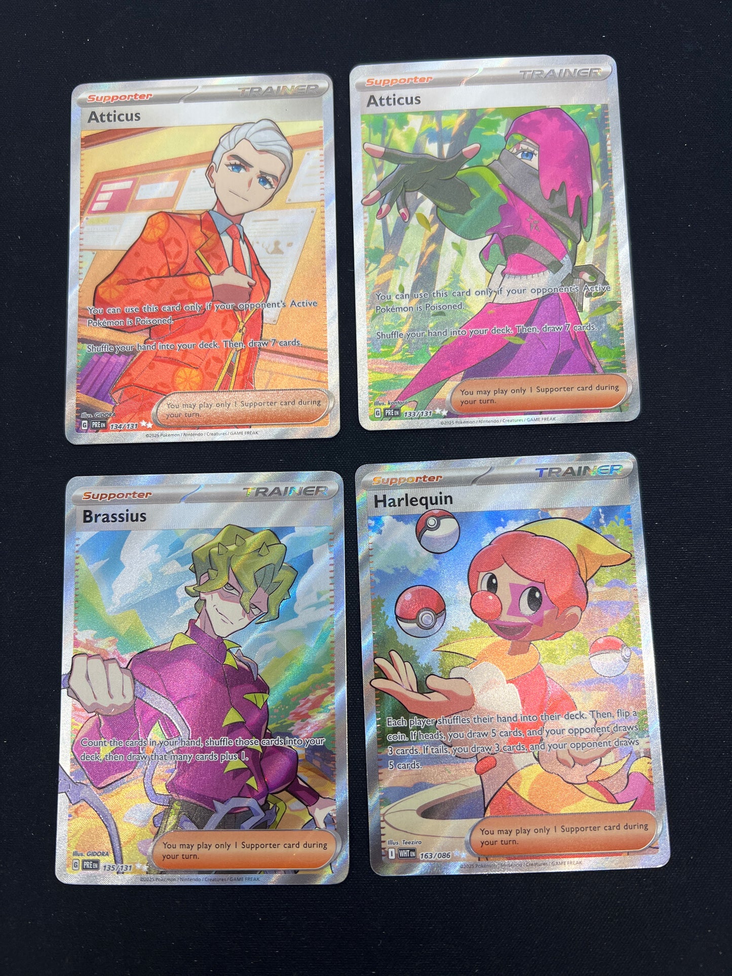 Auction Lot 149: Pokemon Cards Assorted Lot of 4 SV Full Art Trainers Conditions Vary