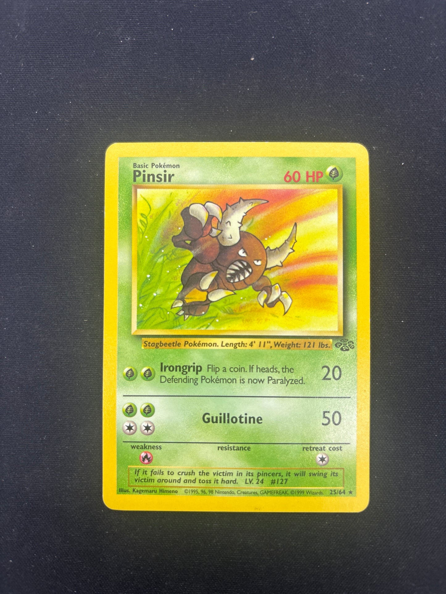 Auction Lot 42: Pokemon Card Pinsir Jungle Condition Vary