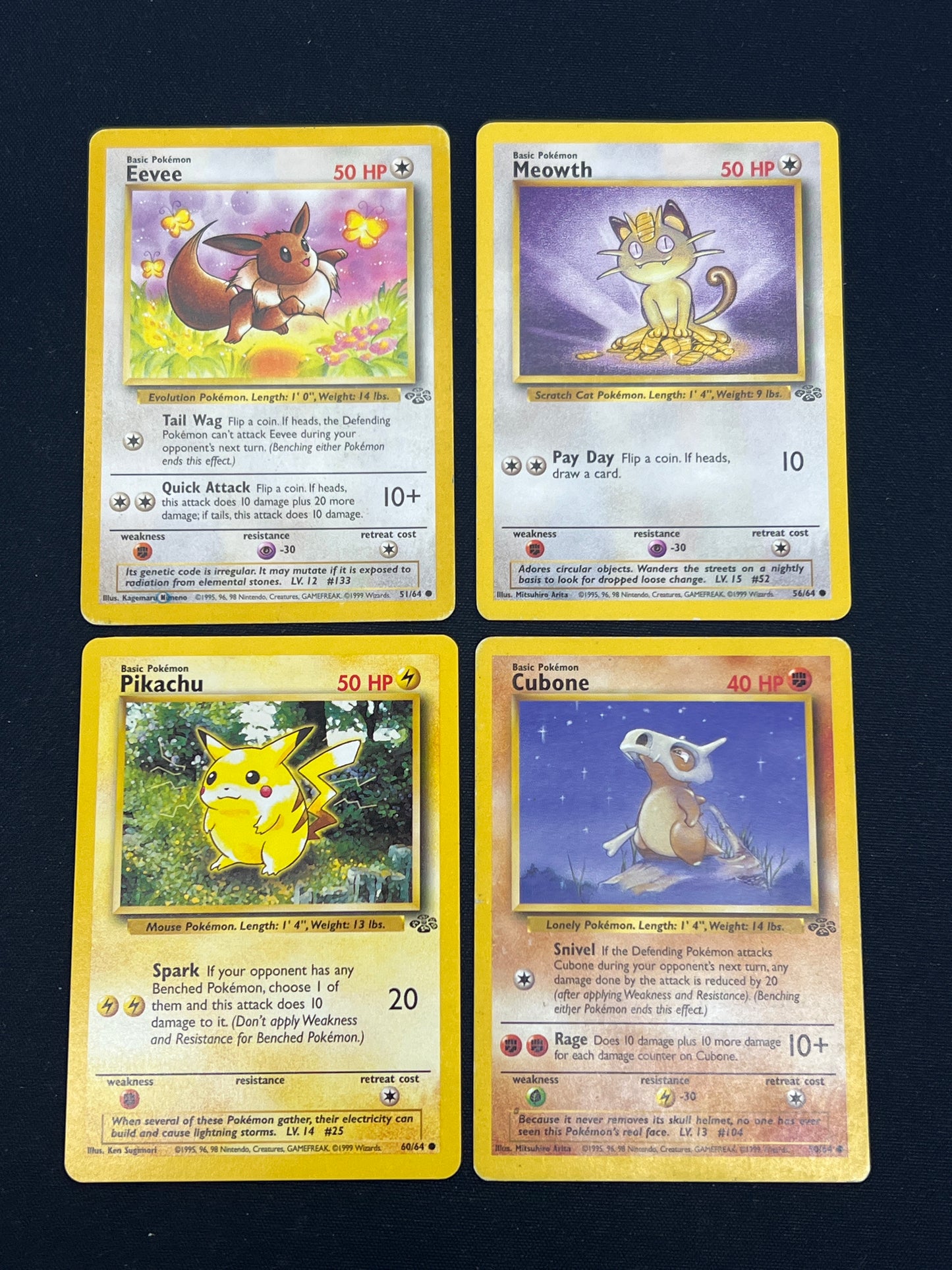 Auction Lot 369: Pokemon Cards Lot of 4 Jungle Uncommons Conditions Vary