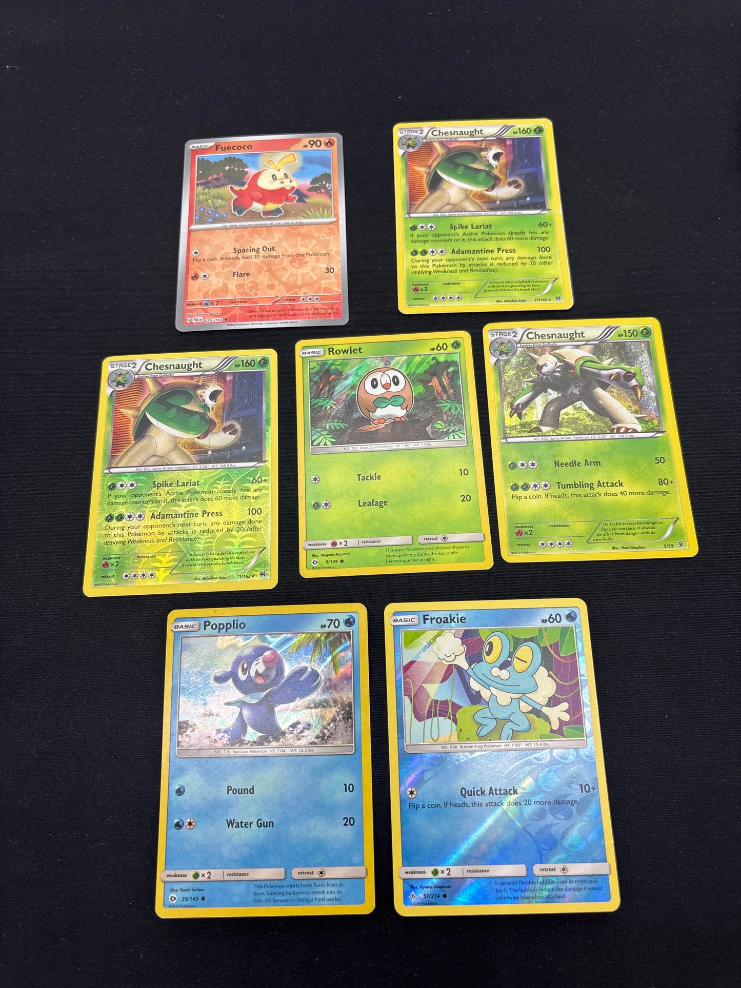 Auction Lot 116: Pokemon Cards Lot of 7 Starter Pokemon Holos Conditions Vary